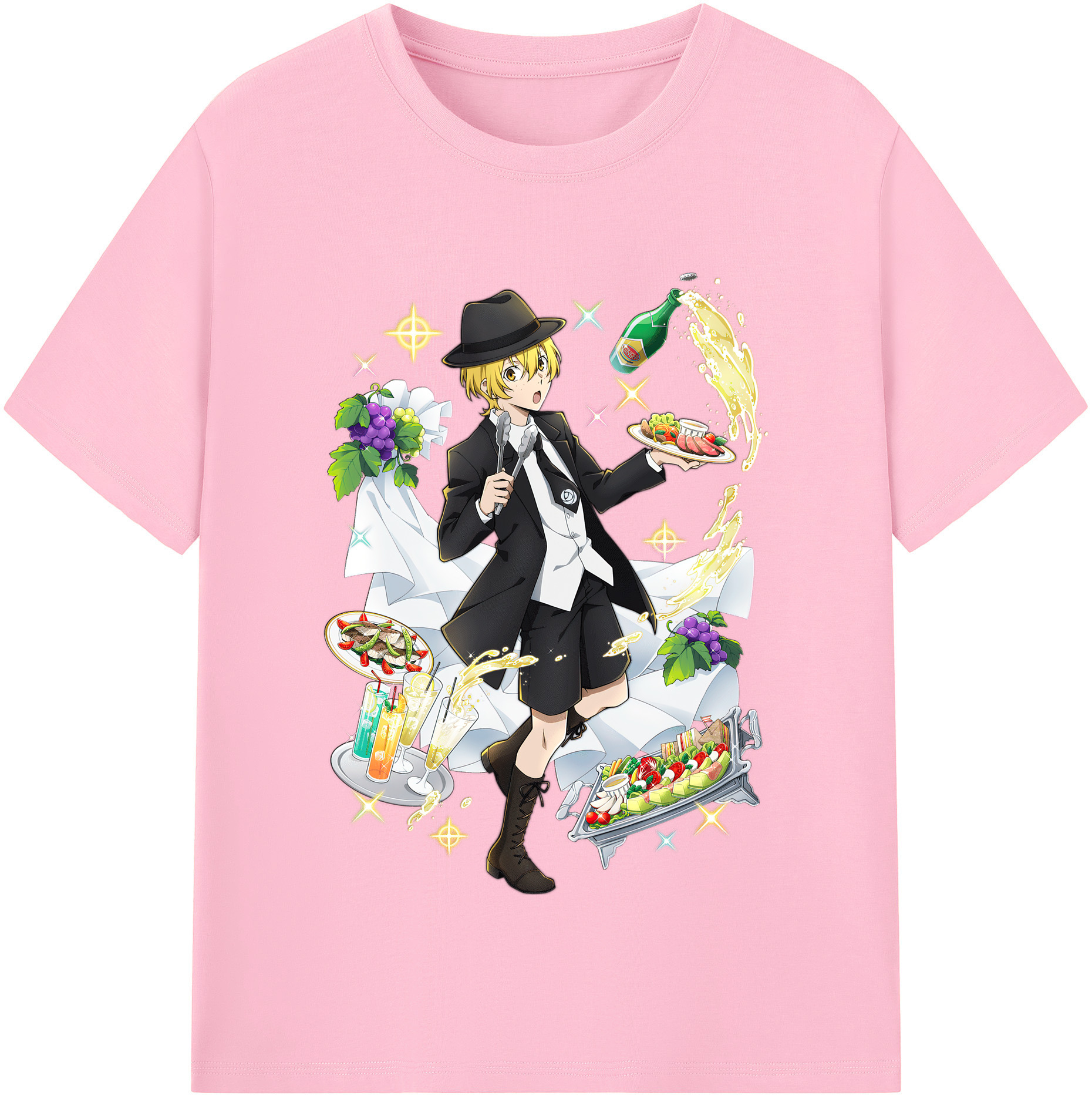 （画像用） 文豪ストレイドッグス Bungo Stray Dogs 綿100％半袖Tシャツ（フロントプリント）