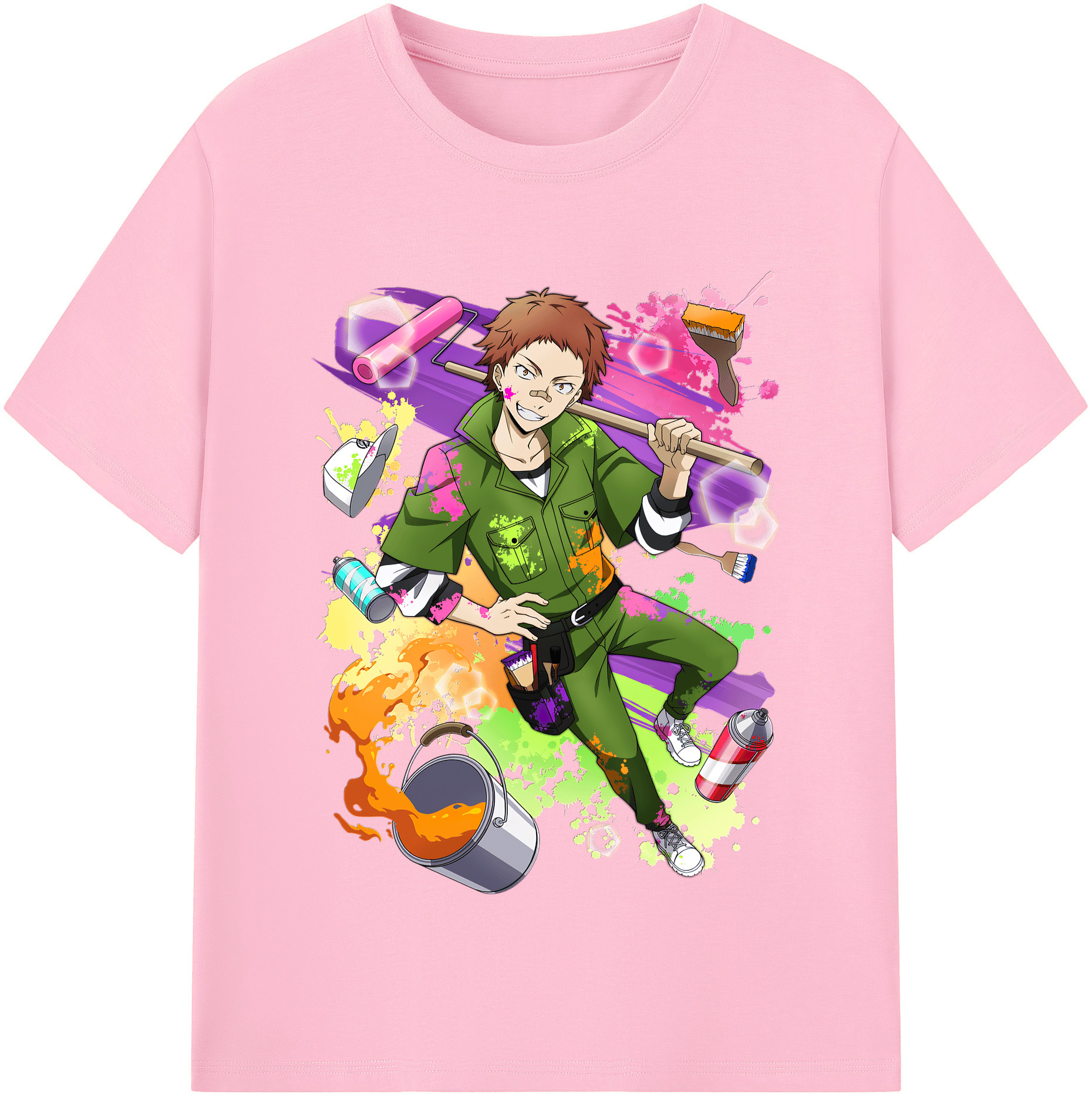 （画像用） 文豪ストレイドッグス Bungo Stray Dogs 綿100％半袖Tシャツ（フロントプリント）