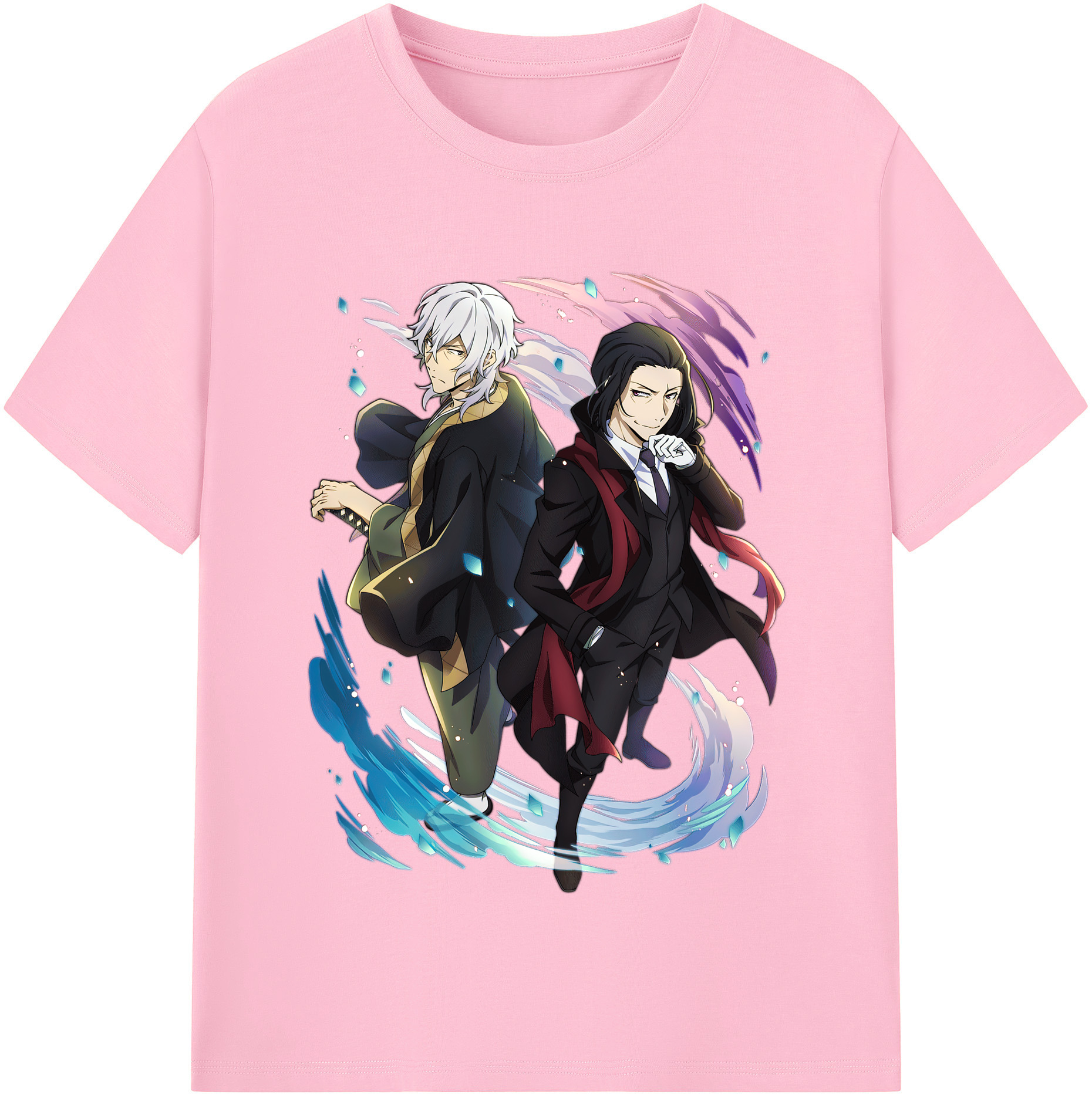 （画像用） 文豪ストレイドッグス Bungo Stray Dogs 綿100％半袖Tシャツ（フロントプリント）