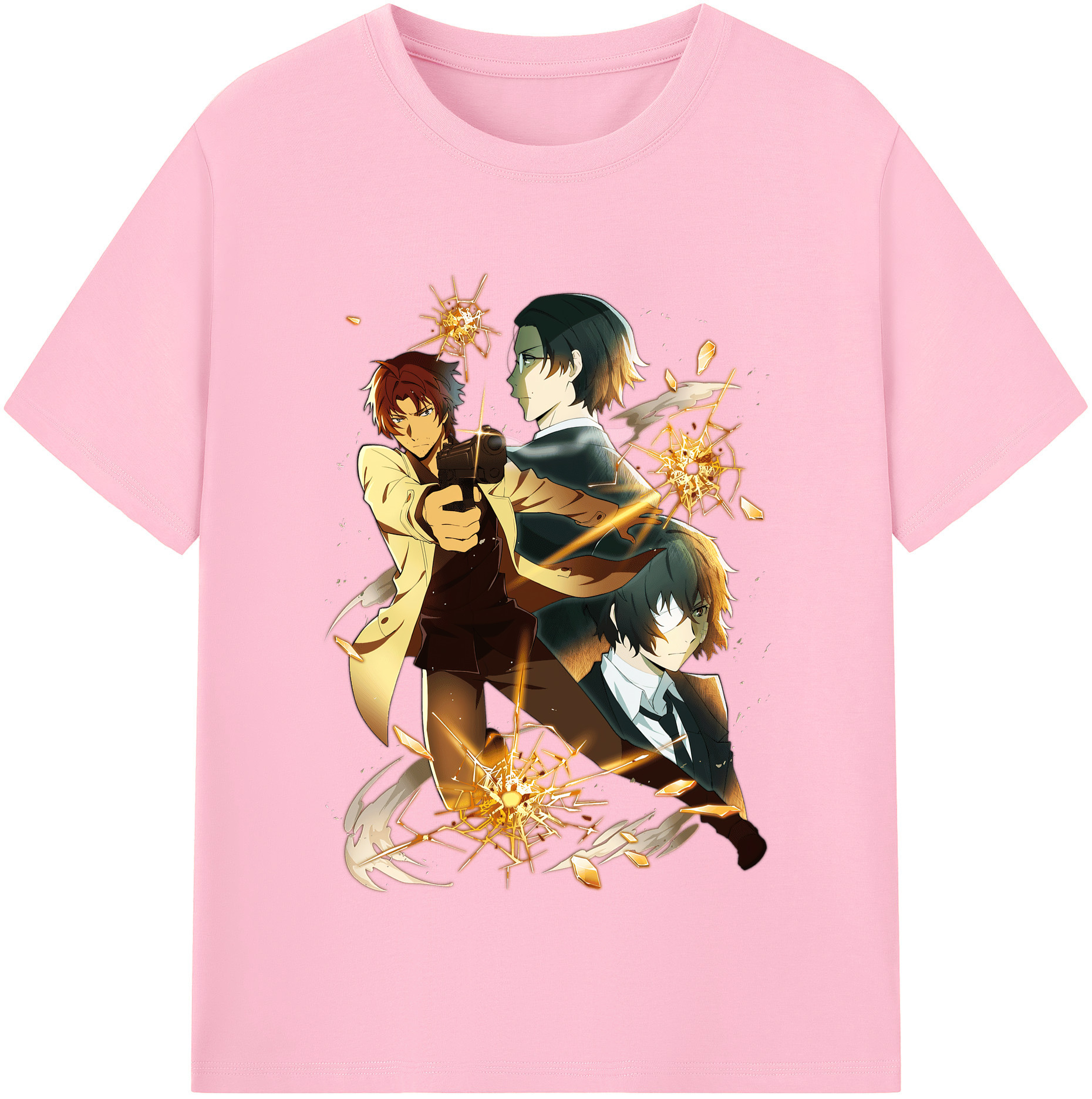 （画像用） 文豪ストレイドッグス Bungo Stray Dogs 綿100％半袖Tシャツ（フロントプリント）
