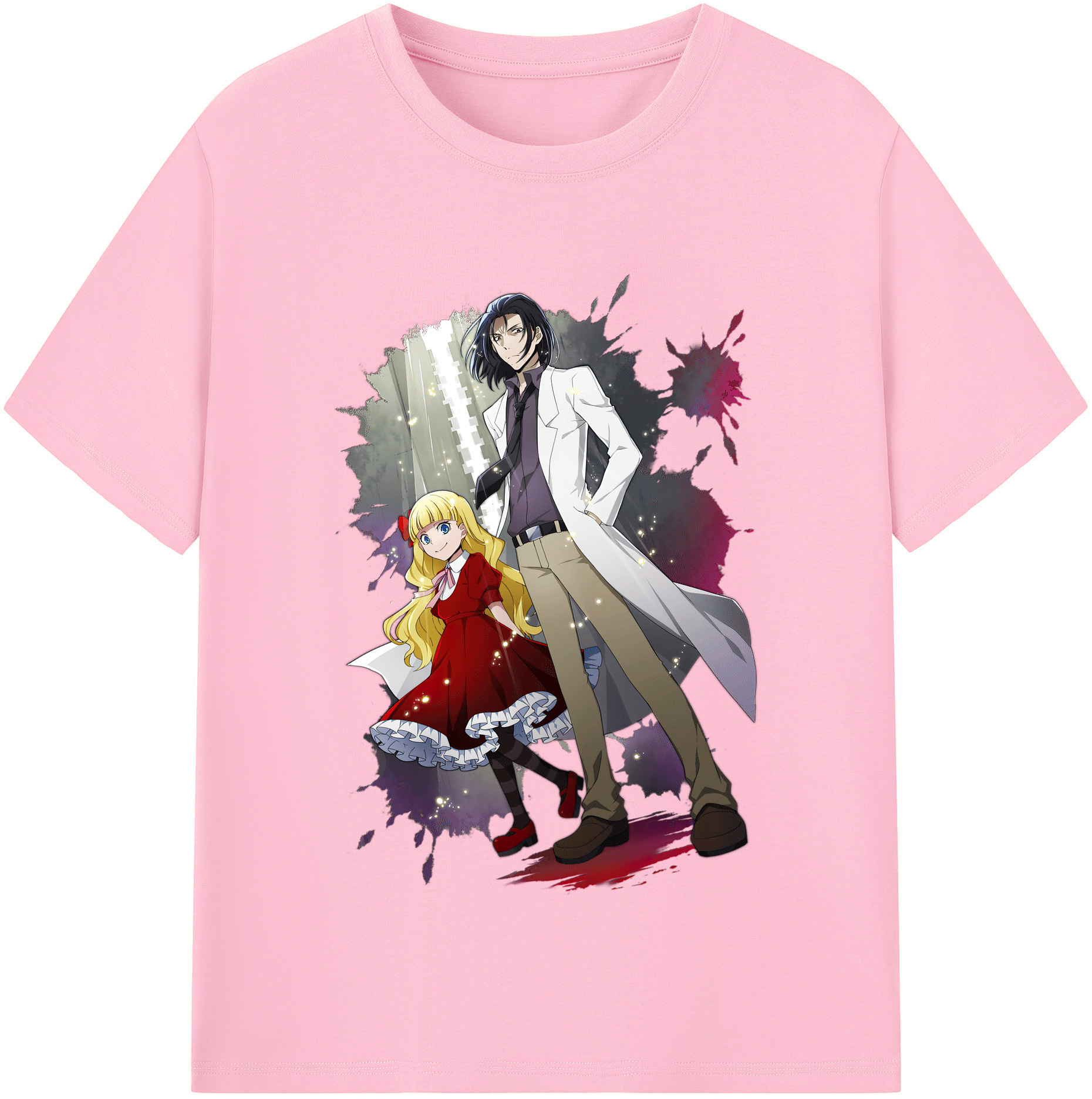 （画像用） 文豪ストレイドッグス Bungo Stray Dogs 綿100％半袖Tシャツ（フロントプリント）