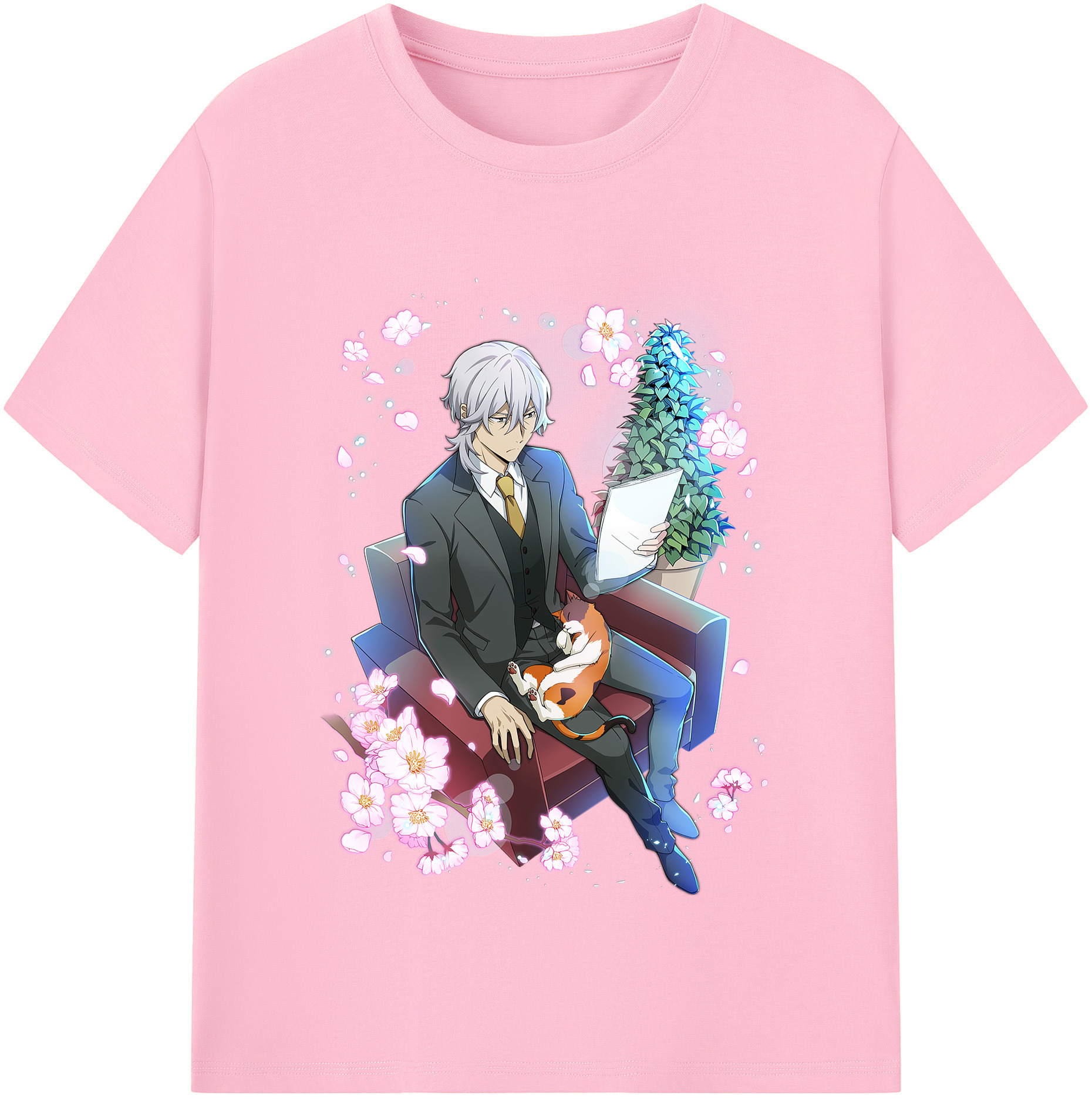 （画像用） 文豪ストレイドッグス Bungo Stray Dogs 綿100％半袖Tシャツ（フロントプリント）