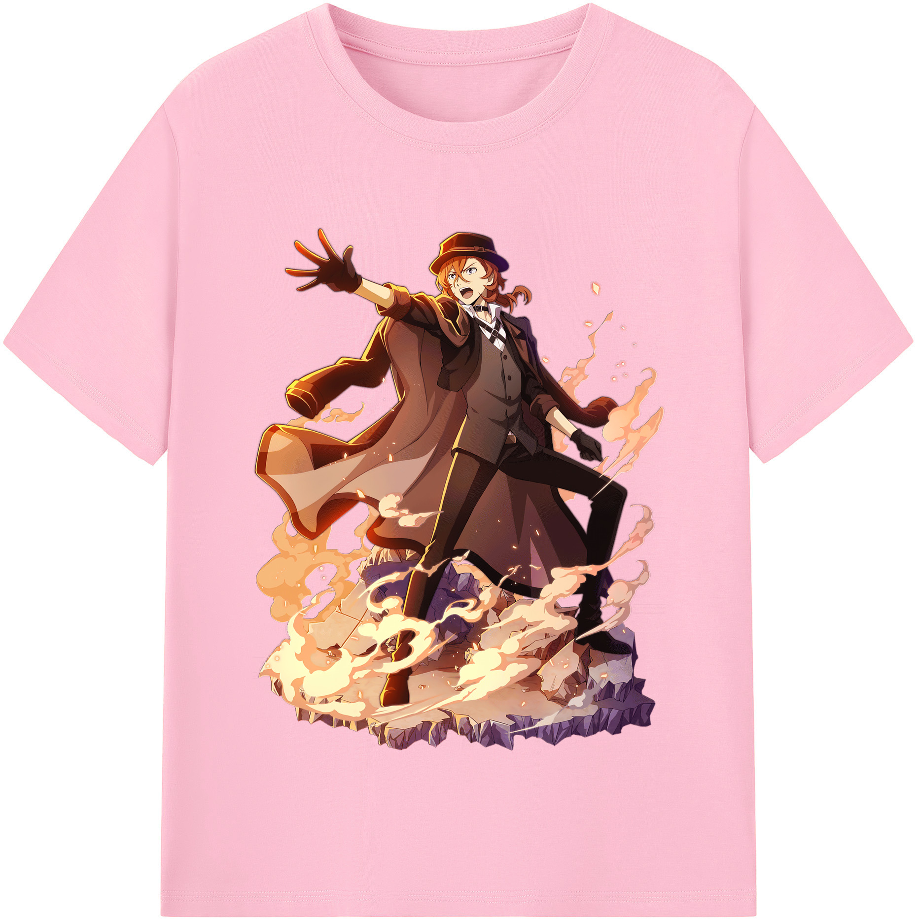 （画像用） 文豪ストレイドッグス Bungo Stray Dogs 綿100％半袖Tシャツ（フロントプリント）