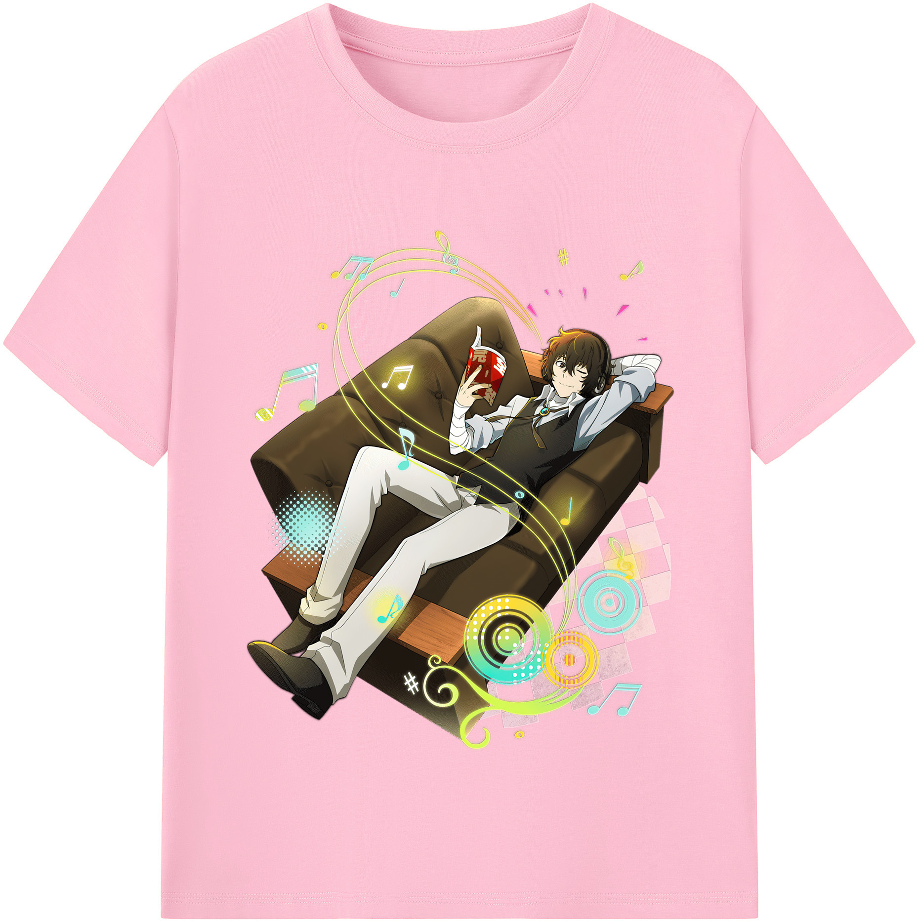 （画像用） 文豪ストレイドッグス Bungo Stray Dogs 綿100％半袖Tシャツ（フロントプリント）