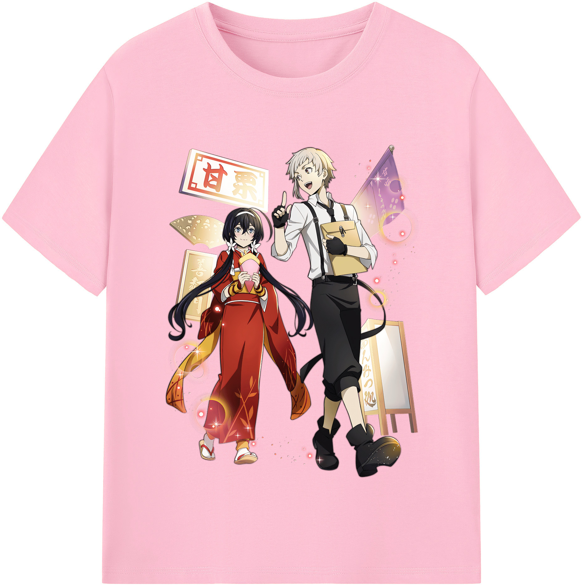 （画像用） 文豪ストレイドッグス Bungo Stray Dogs 綿100％半袖Tシャツ（フロントプリント）