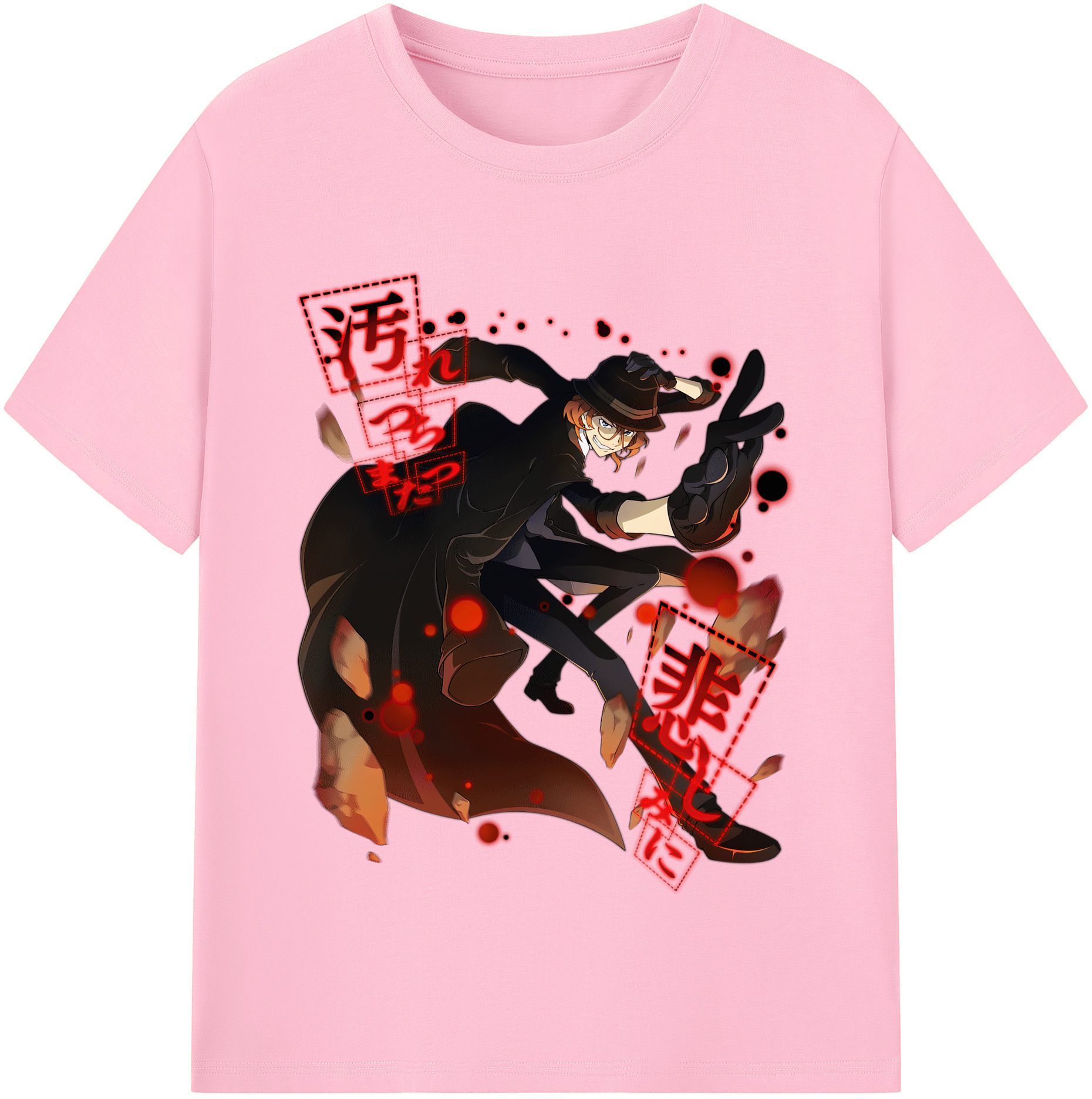 （画像用） 文豪ストレイドッグス Bungo Stray Dogs 綿100％半袖Tシャツ（フロントプリント）