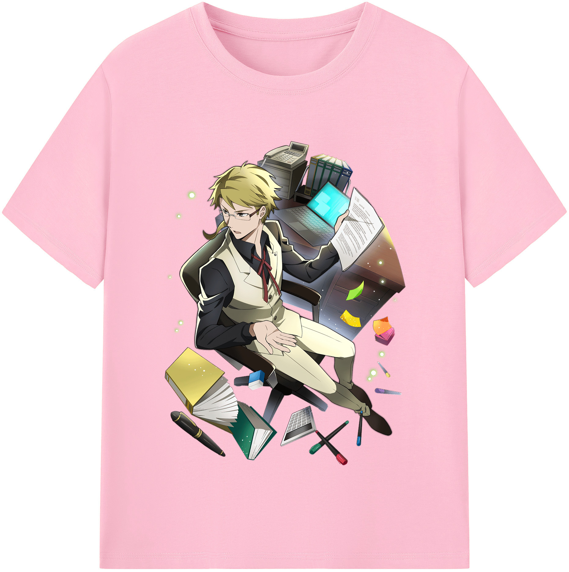 （画像用） 文豪ストレイドッグス Bungo Stray Dogs 綿100％半袖Tシャツ（フロントプリント）
