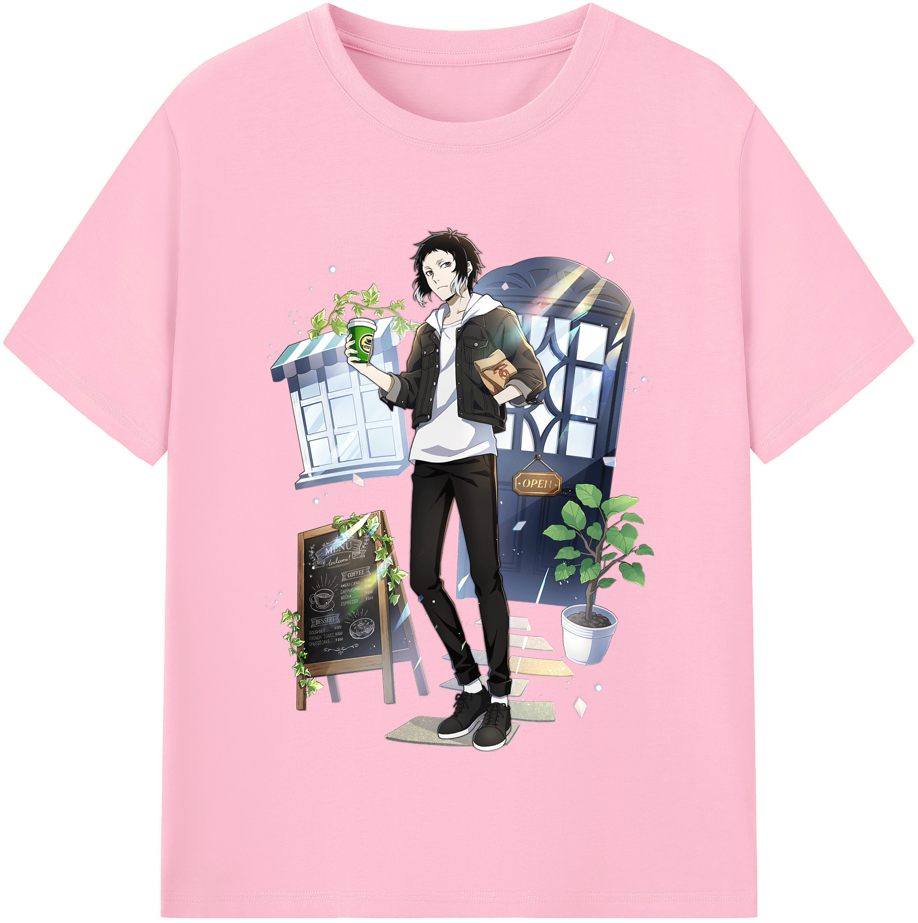 （画像用） 文豪ストレイドッグス Bungo Stray Dogs 綿100％半袖Tシャツ（フロントプリント）