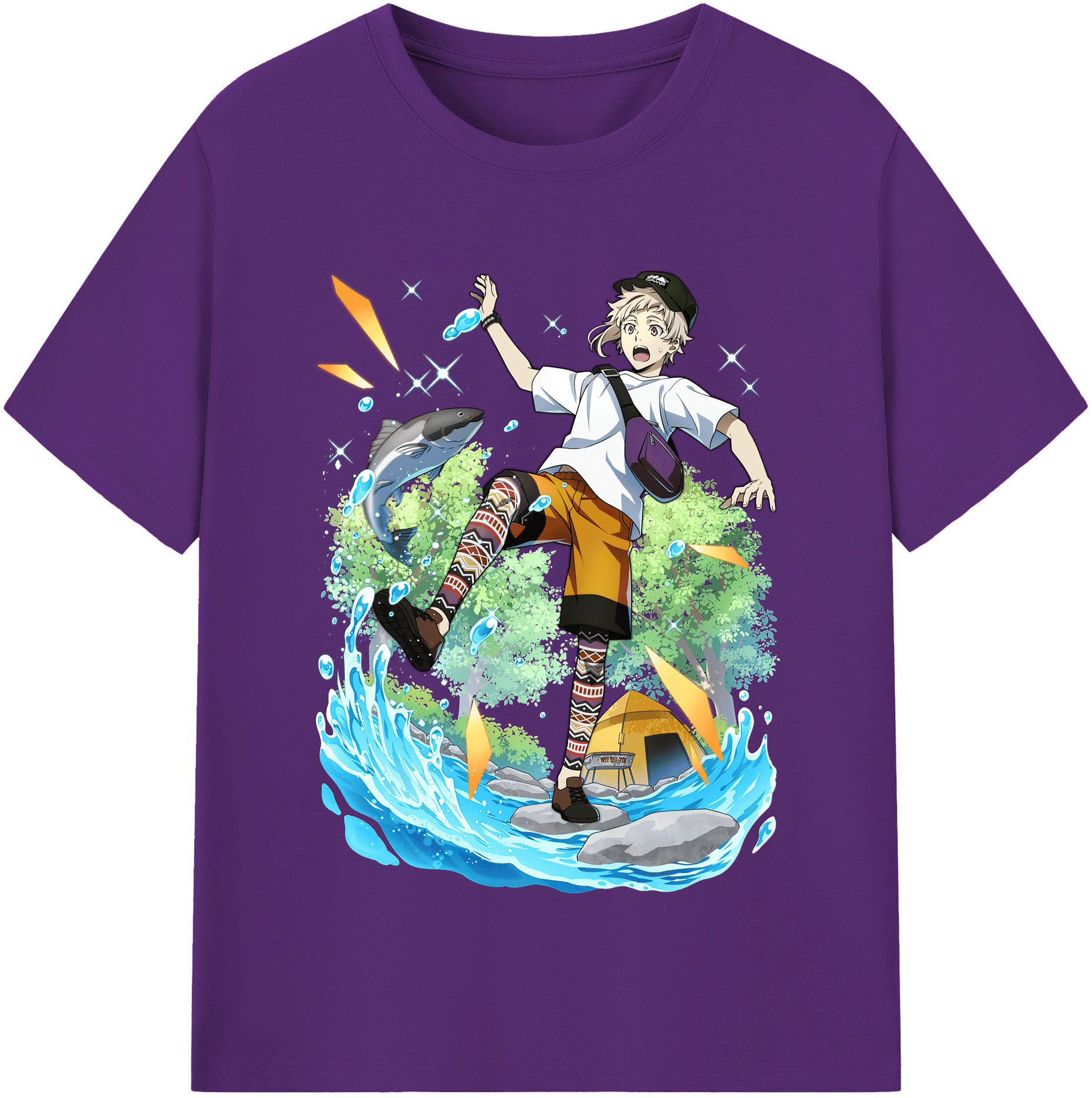 （画像用） 文豪ストレイドッグス Bungo Stray Dogs 綿100％半袖Tシャツ（フロントプリント）