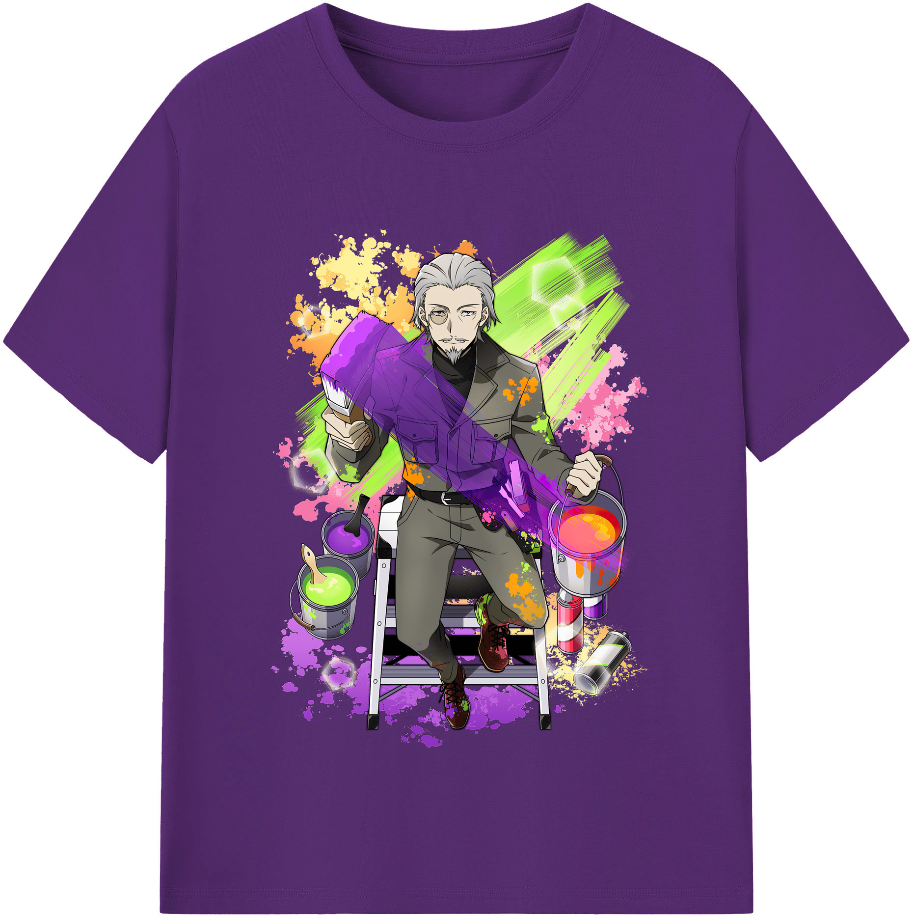 （画像用） 文豪ストレイドッグス Bungo Stray Dogs 綿100％半袖Tシャツ（フロントプリント）