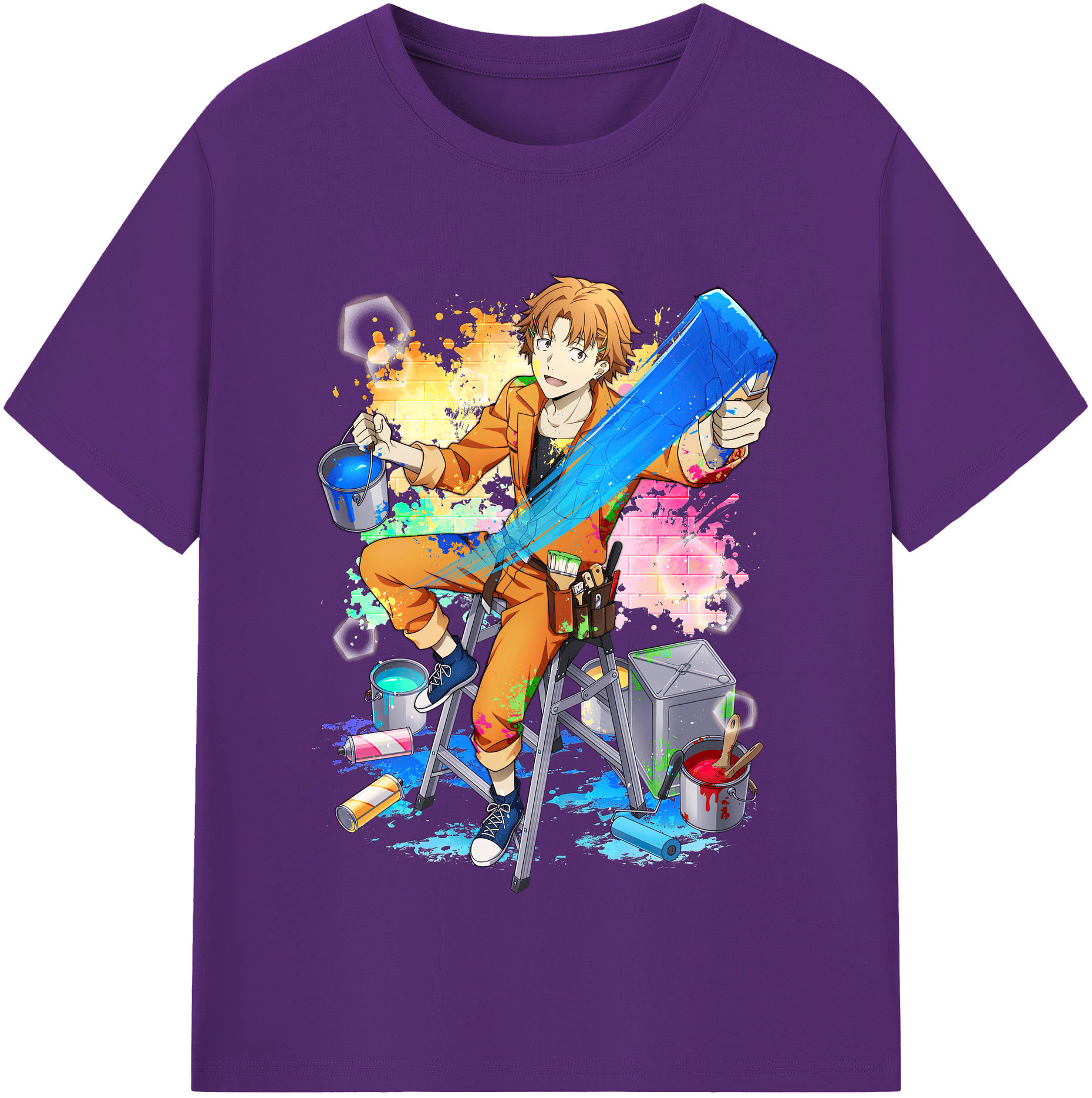 （画像用） 文豪ストレイドッグス Bungo Stray Dogs 綿100％半袖Tシャツ（フロントプリント）