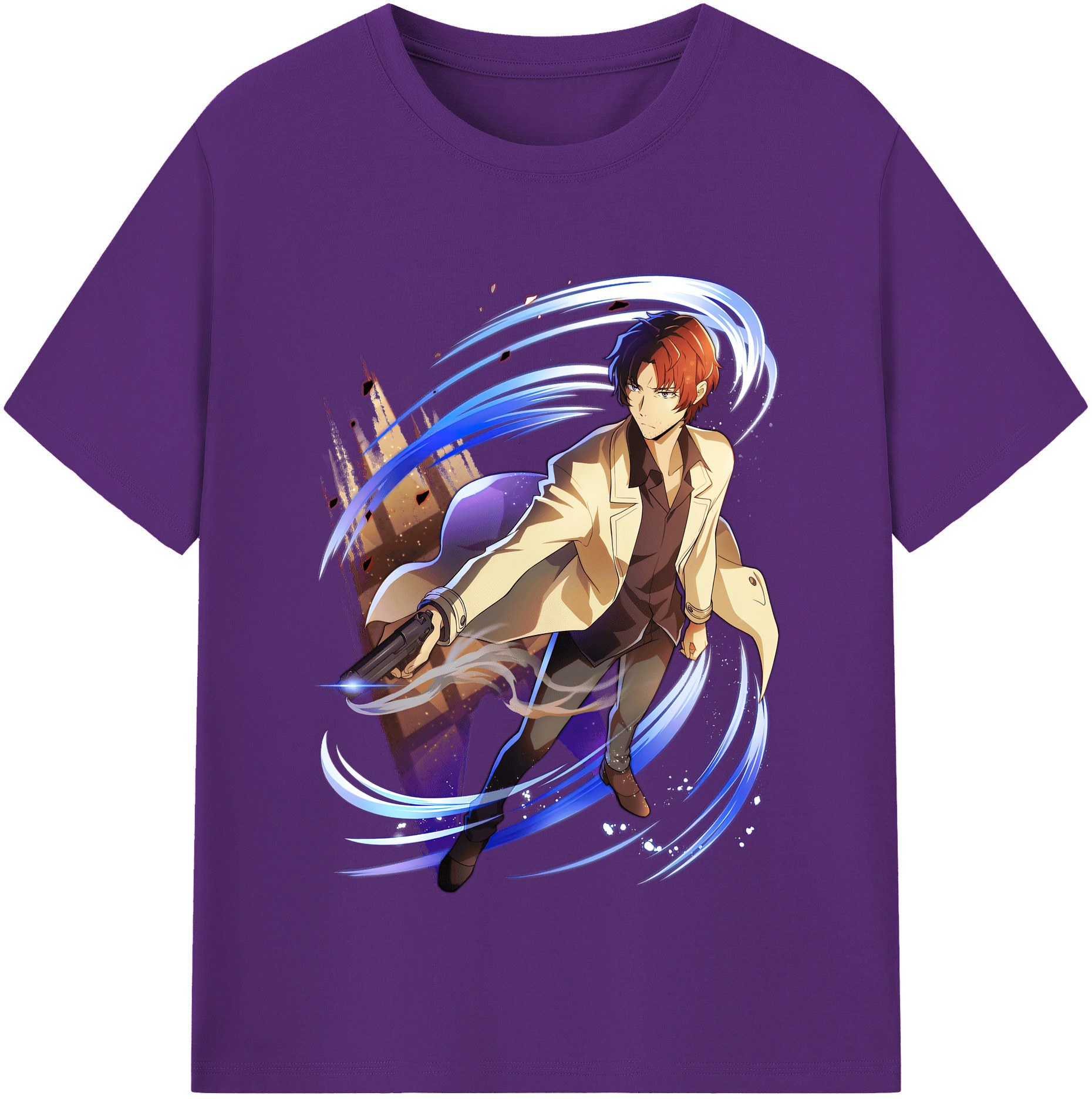 （画像用） 文豪ストレイドッグス Bungo Stray Dogs 綿100％半袖Tシャツ（フロントプリント）