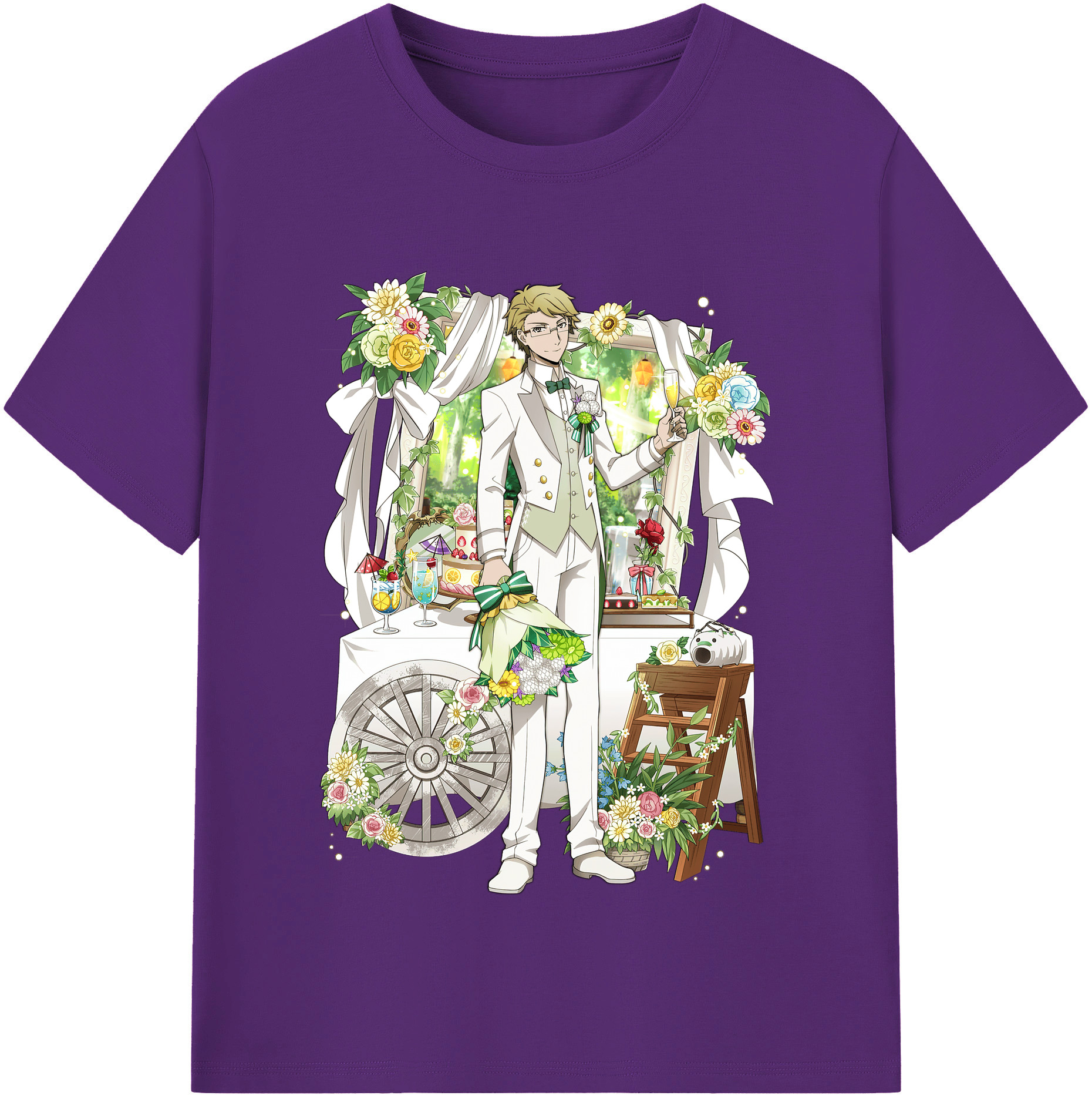 （画像用） 文豪ストレイドッグス Bungo Stray Dogs 綿100％半袖Tシャツ（フロントプリント）