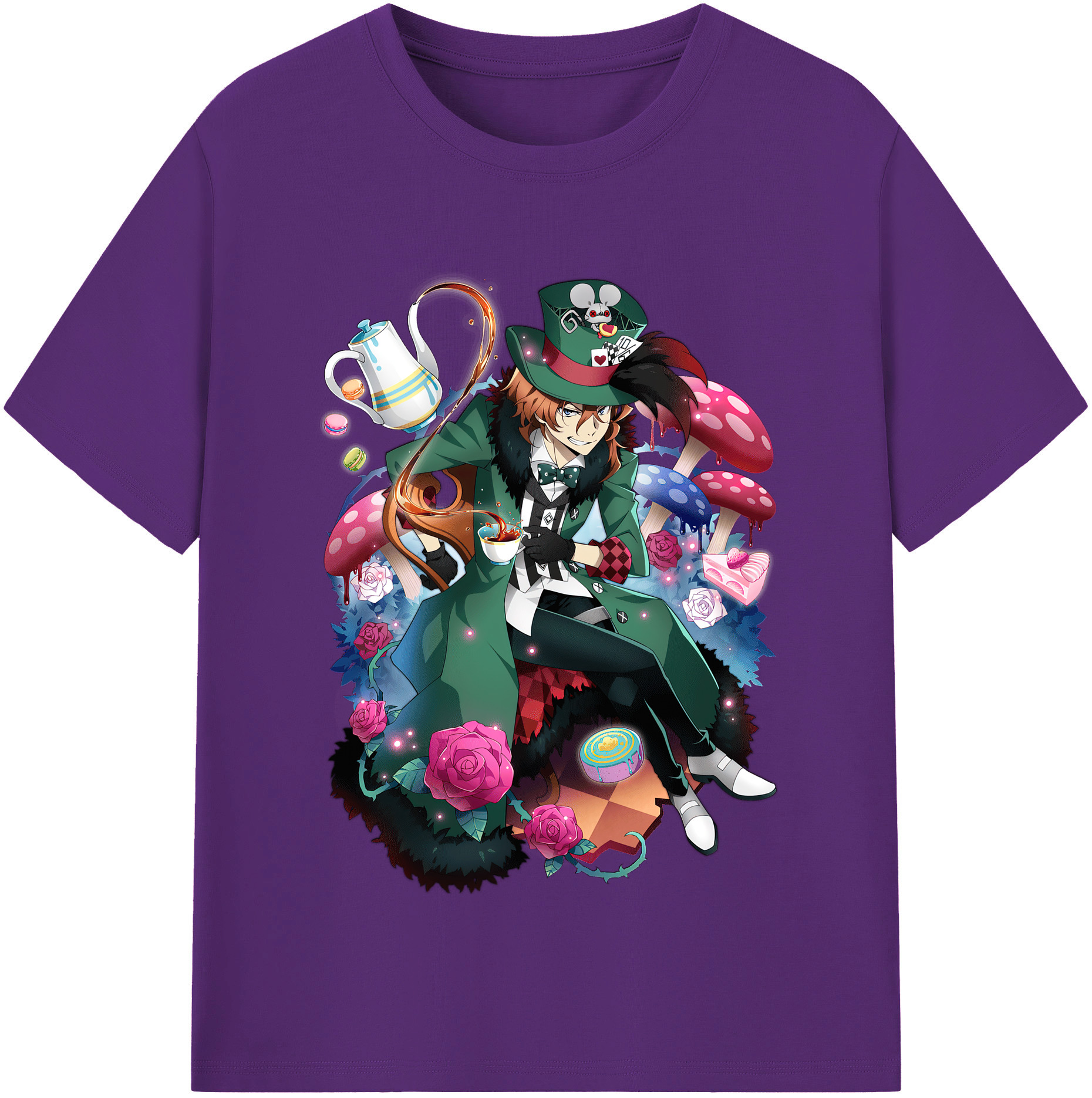 （画像用） 文豪ストレイドッグス Bungo Stray Dogs 綿100％半袖Tシャツ（フロントプリント）