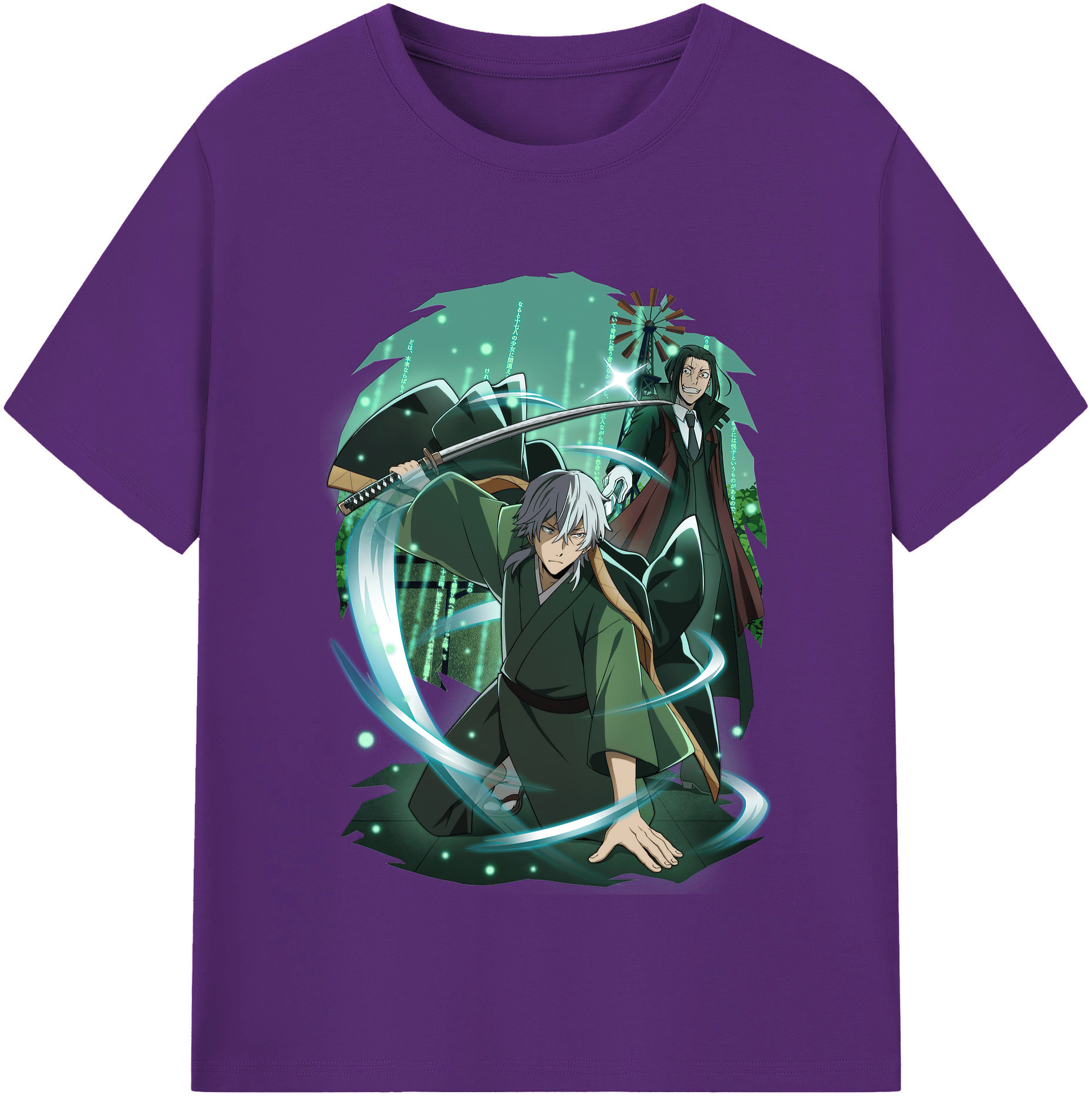 （画像用） 文豪ストレイドッグス Bungo Stray Dogs 綿100％半袖Tシャツ（フロントプリント）
