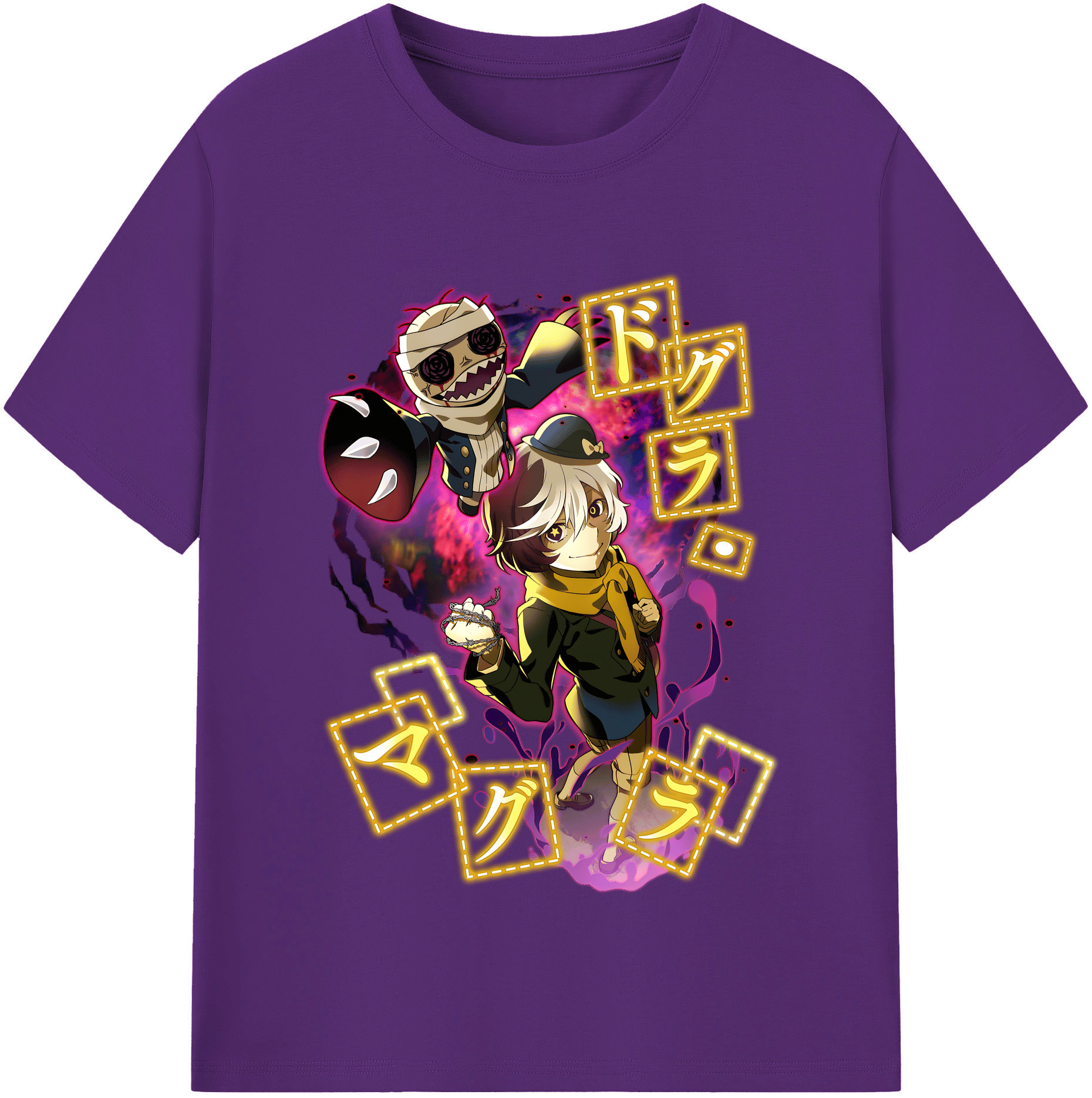 （画像用） 文豪ストレイドッグス Bungo Stray Dogs 綿100％半袖Tシャツ（フロントプリント）