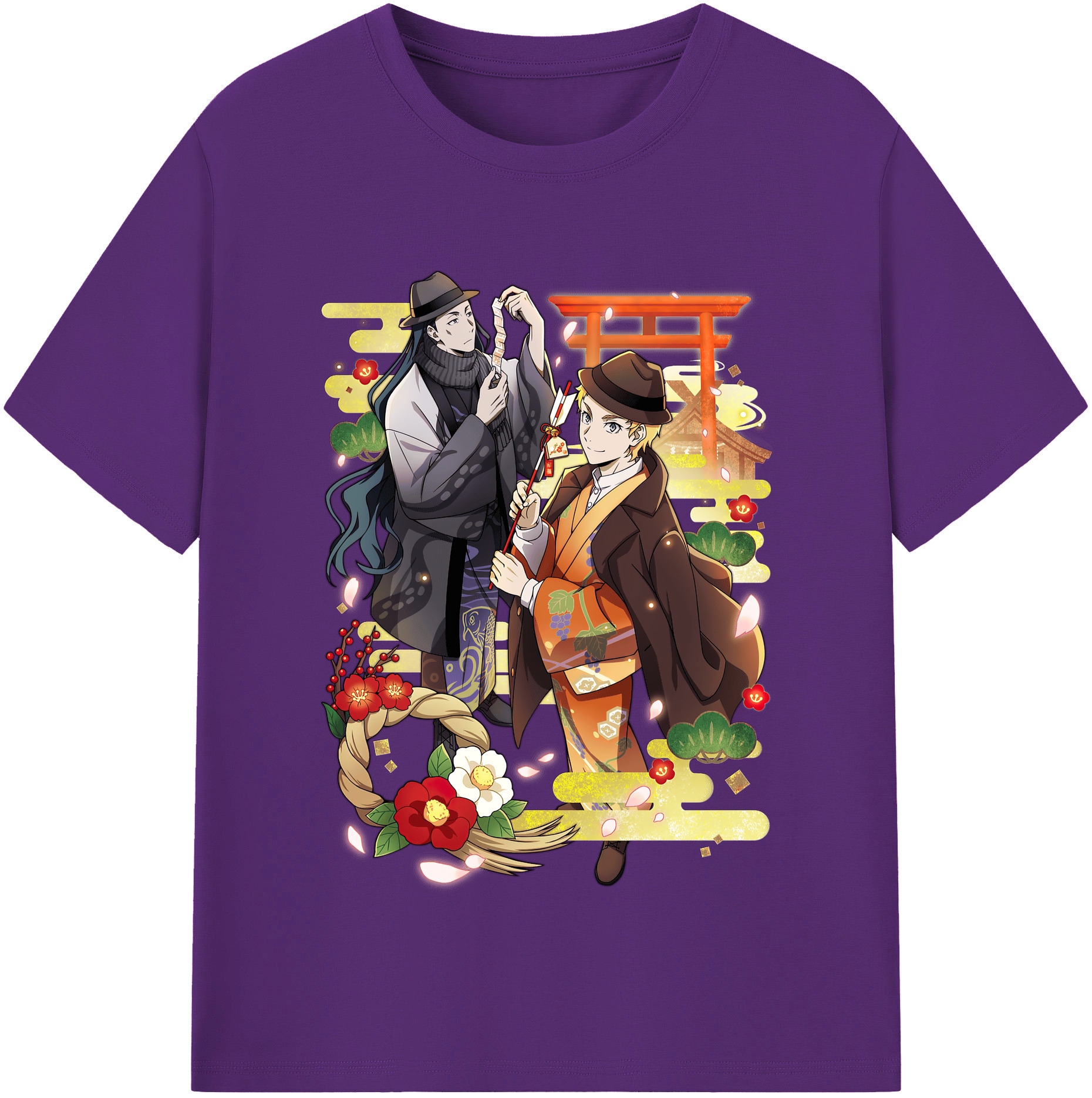 （画像用） 文豪ストレイドッグス Bungo Stray Dogs 綿100％半袖Tシャツ（フロントプリント）