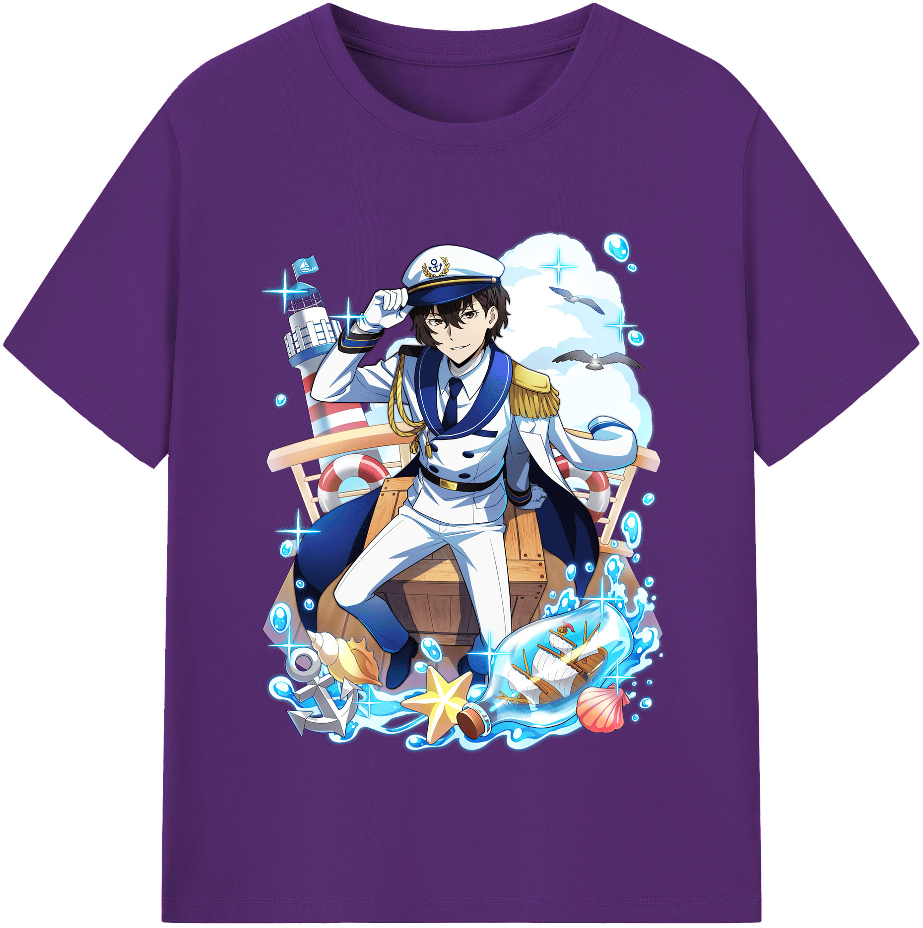 （画像用） 文豪ストレイドッグス Bungo Stray Dogs 綿100％半袖Tシャツ（フロントプリント）