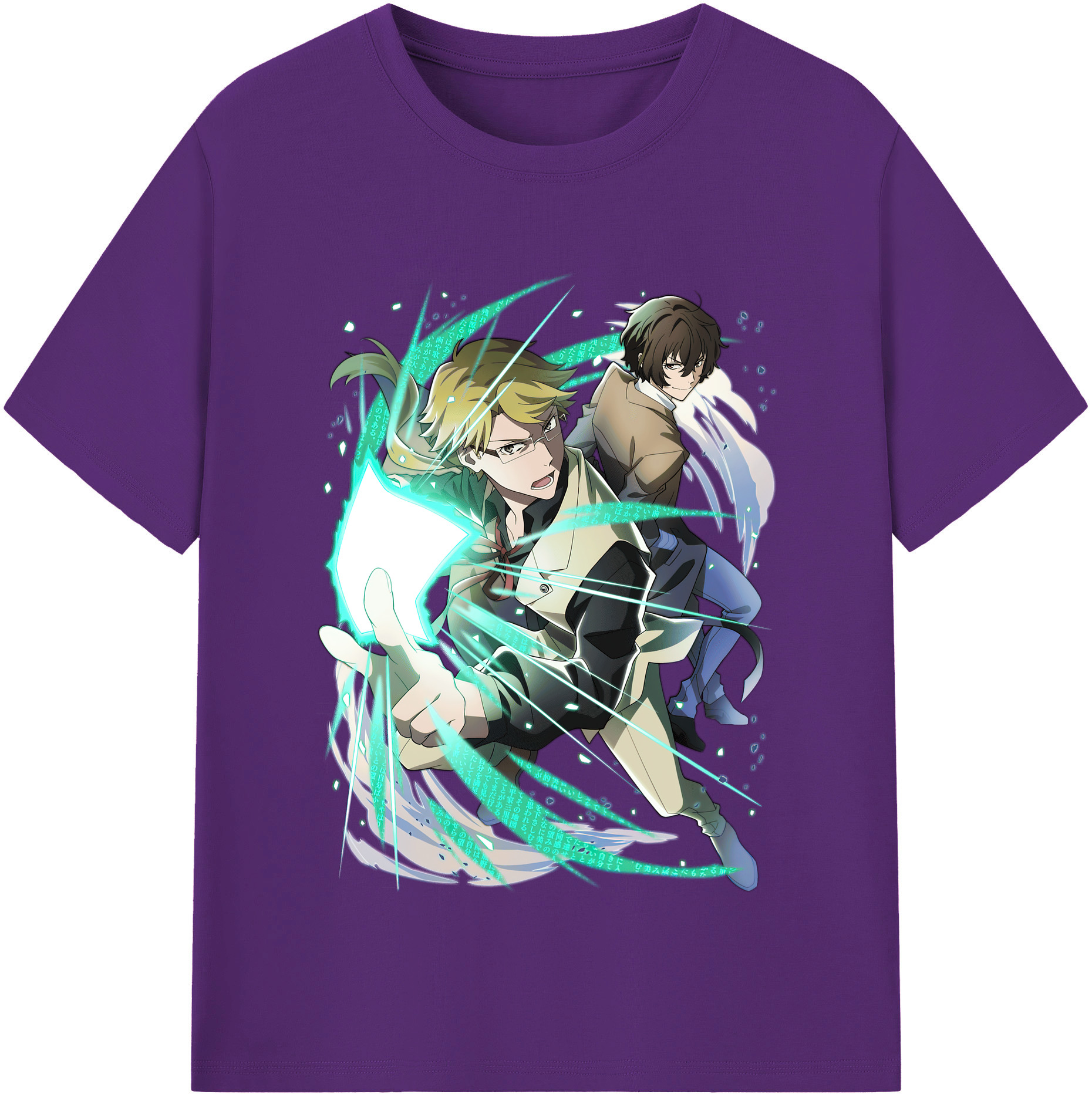 （画像用） 文豪ストレイドッグス Bungo Stray Dogs 綿100％半袖Tシャツ（フロントプリント）