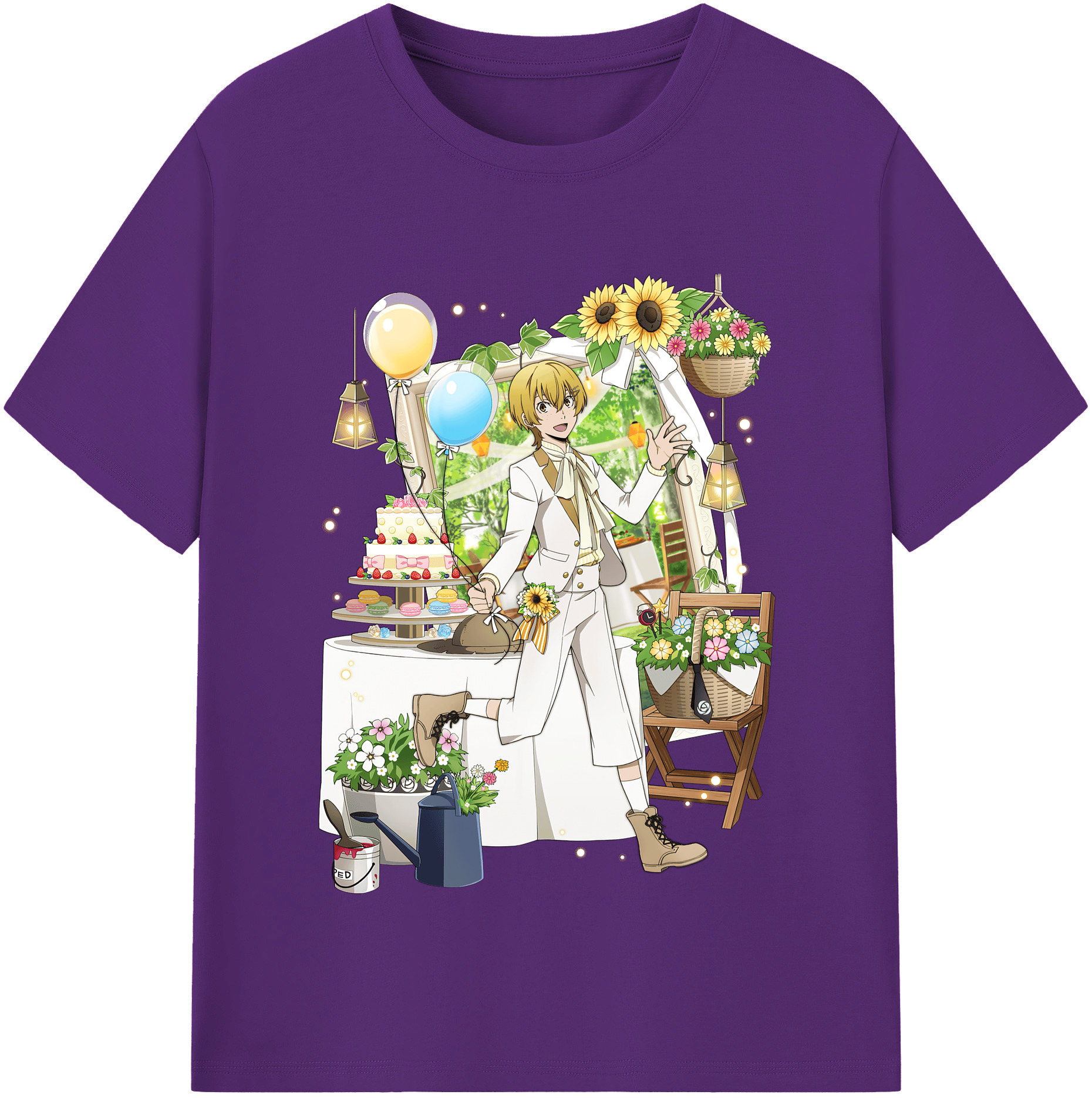 （画像用） 文豪ストレイドッグス Bungo Stray Dogs 綿100％半袖Tシャツ（フロントプリント）