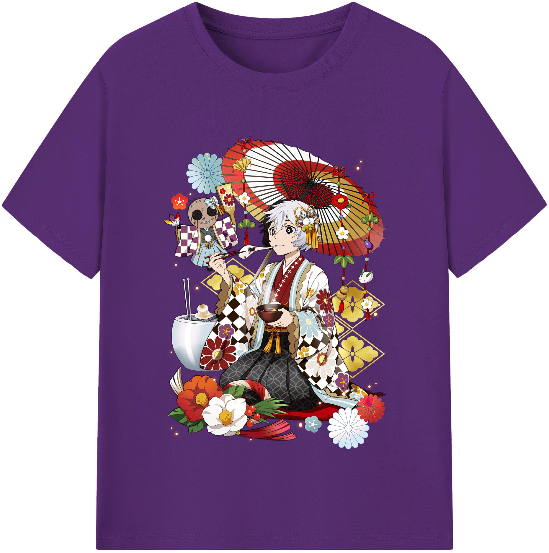 （画像用） 文豪ストレイドッグス Bungo Stray Dogs 綿100％半袖Tシャツ（フロントプリント）