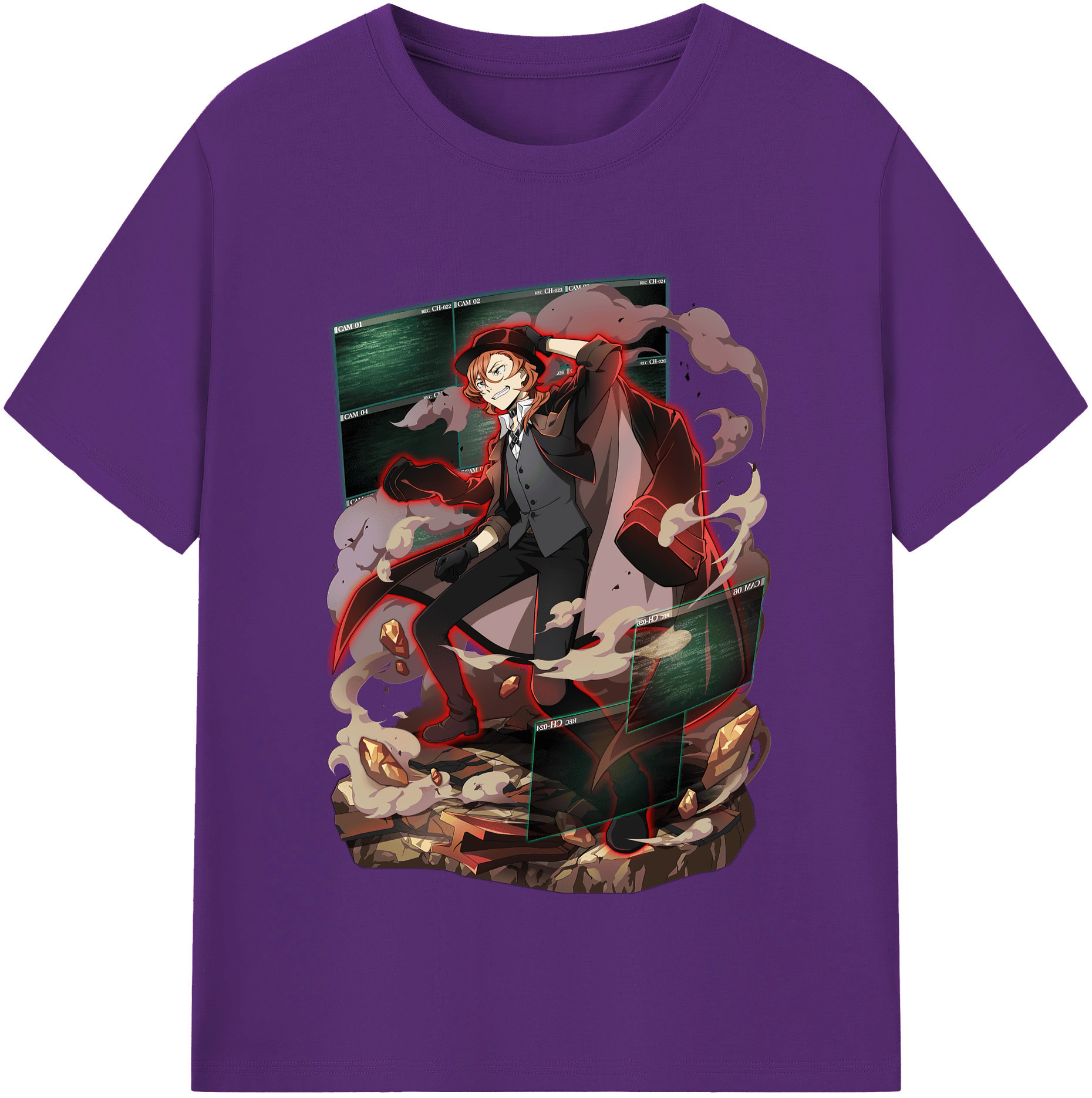 （画像用） 文豪ストレイドッグス Bungo Stray Dogs 綿100％半袖Tシャツ（フロントプリント）