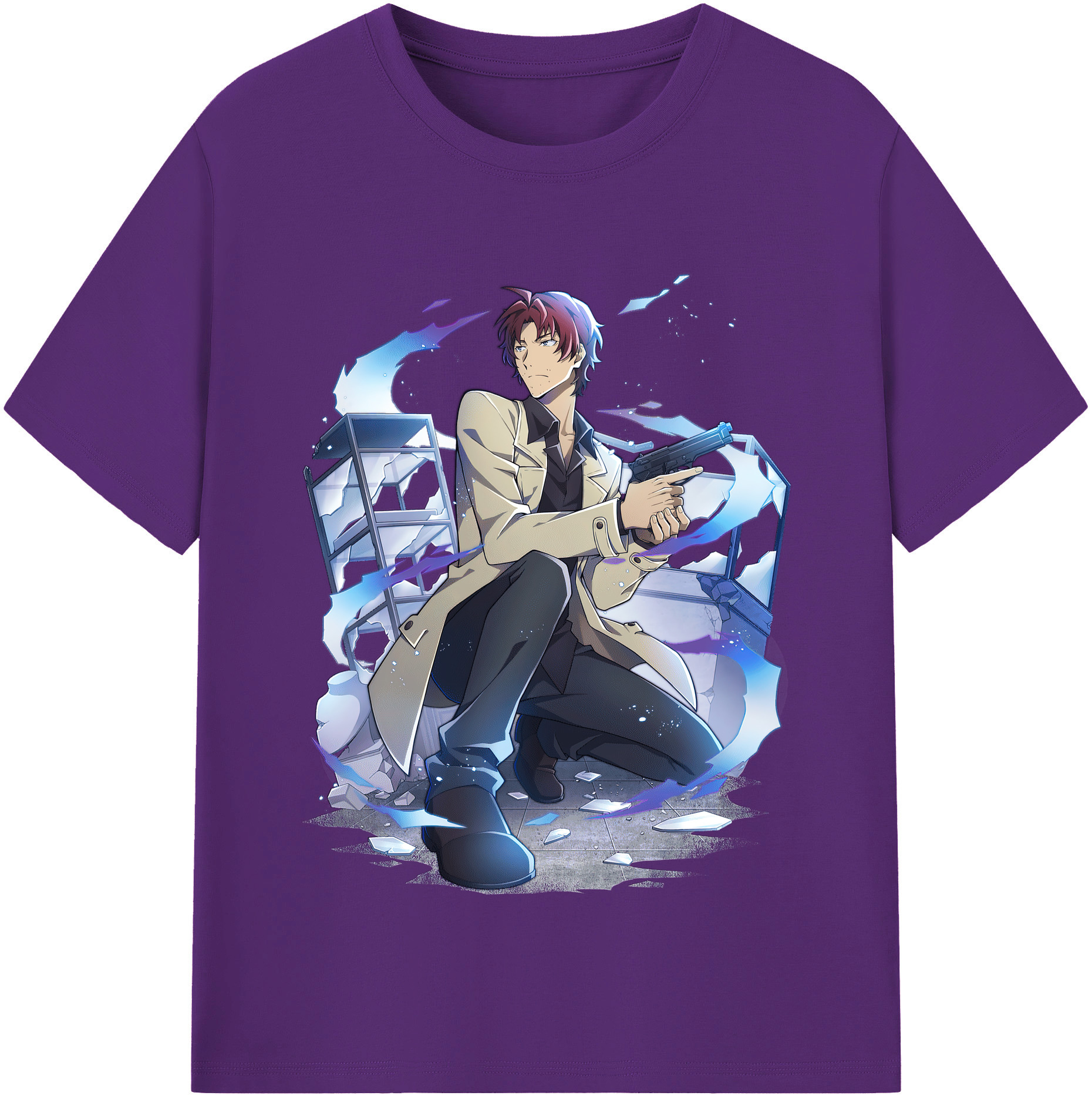 （画像用） 文豪ストレイドッグス Bungo Stray Dogs 綿100％半袖Tシャツ（フロントプリント）