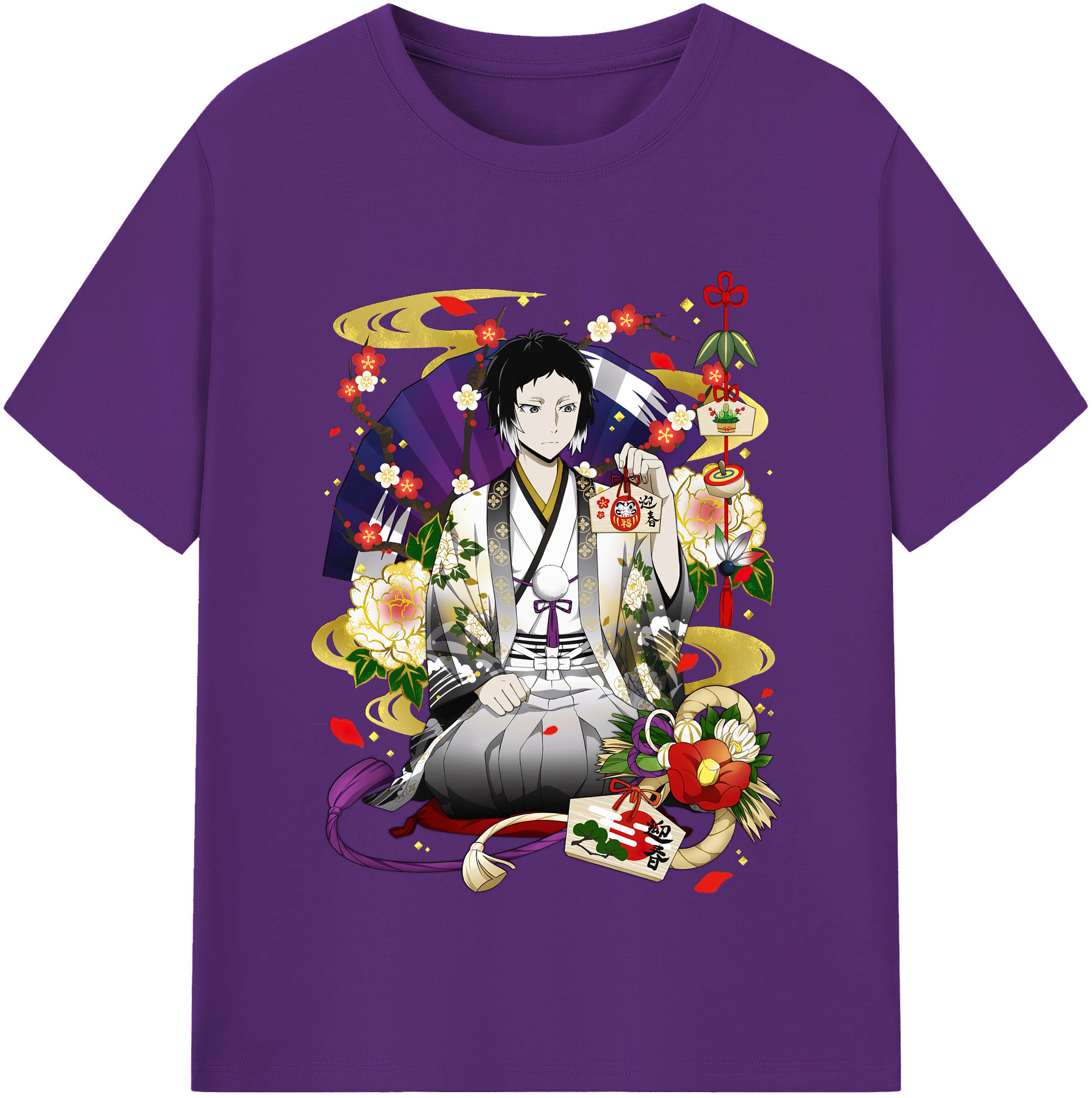 （画像用） 文豪ストレイドッグス Bungo Stray Dogs 綿100％半袖Tシャツ（フロントプリント）