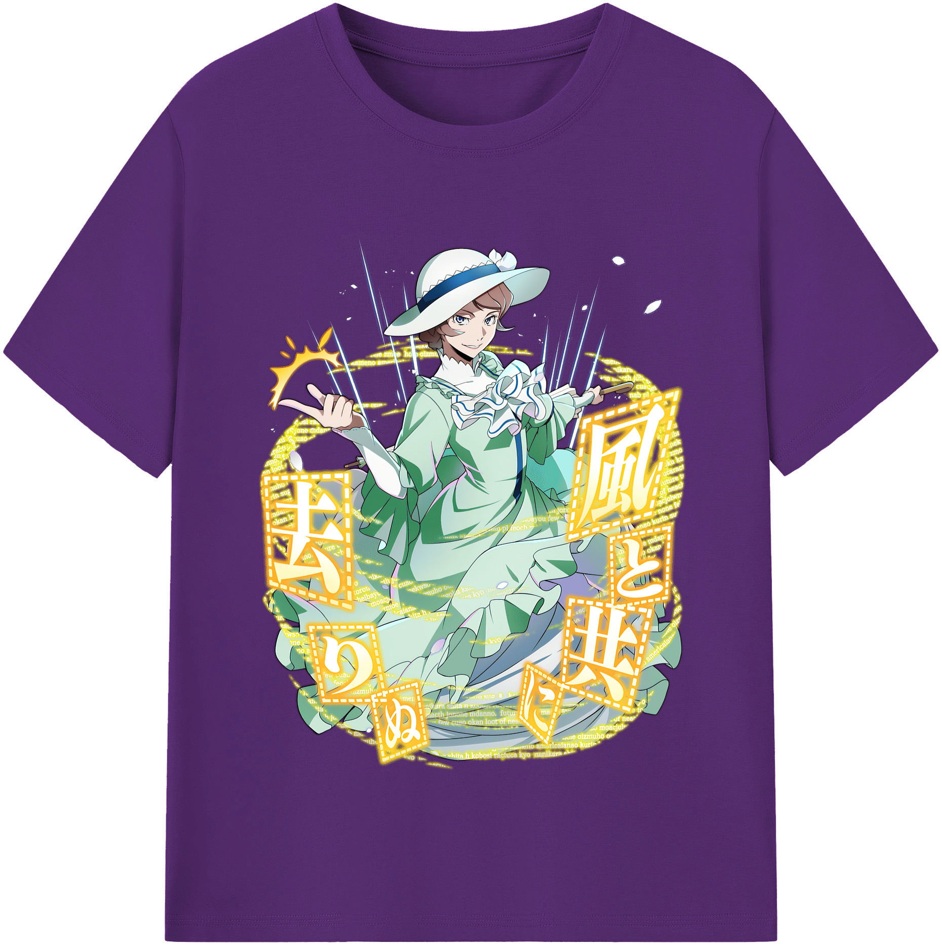（画像用） 文豪ストレイドッグス Bungo Stray Dogs 綿100％半袖Tシャツ（フロントプリント）