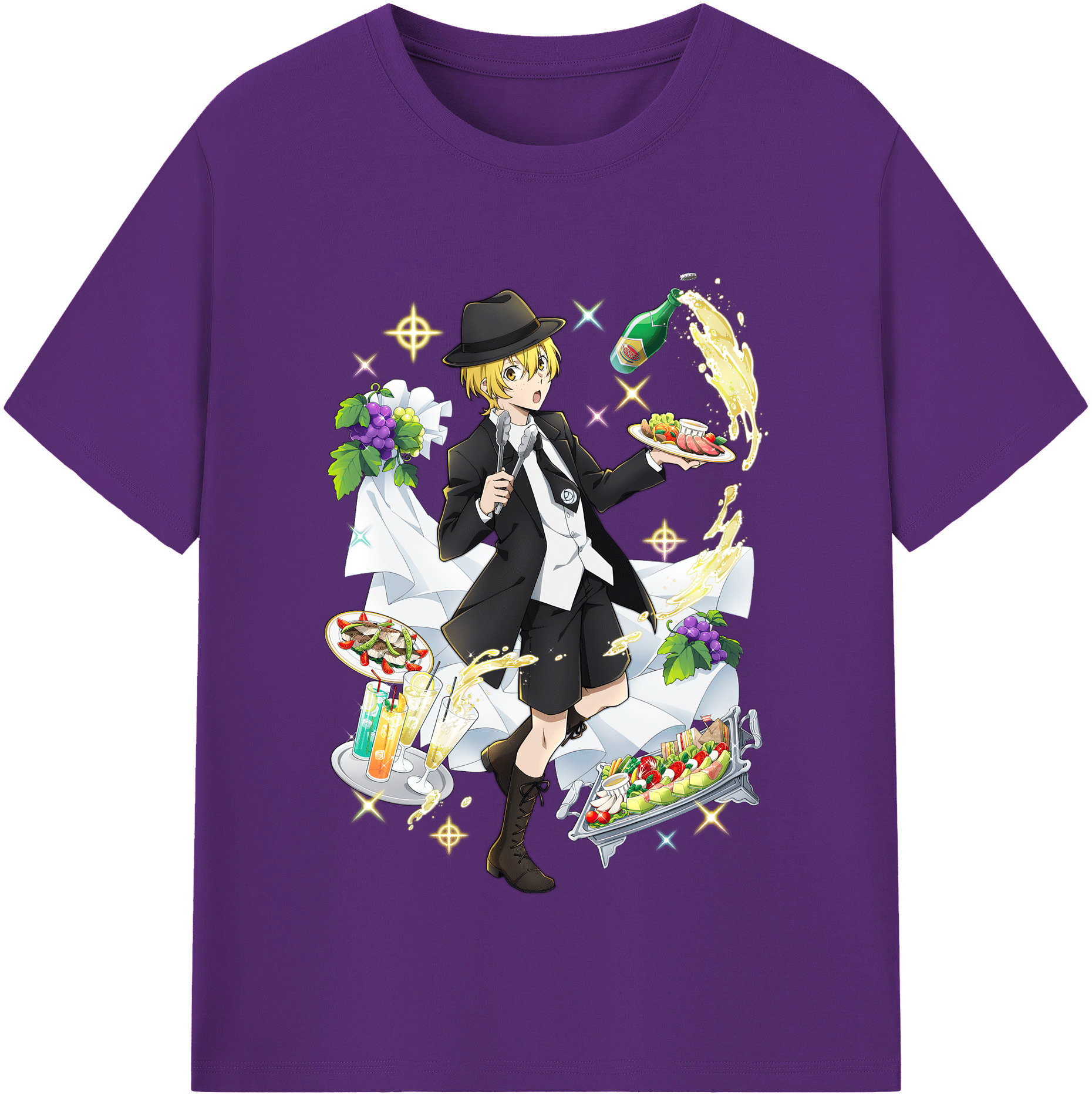 （画像用） 文豪ストレイドッグス Bungo Stray Dogs 綿100％半袖Tシャツ（フロントプリント）