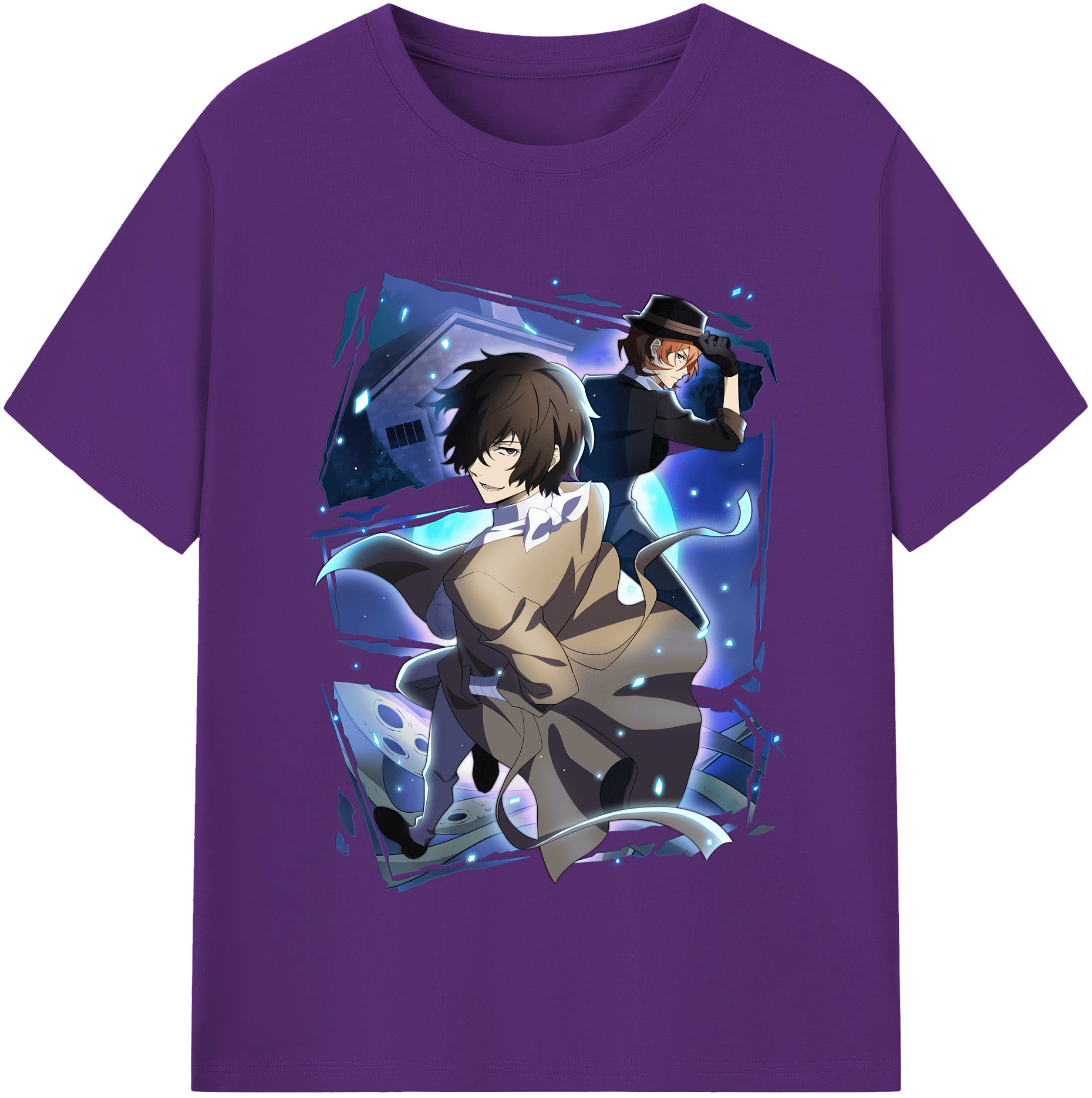 （画像用） 文豪ストレイドッグス Bungo Stray Dogs 綿100％半袖Tシャツ（フロントプリント）