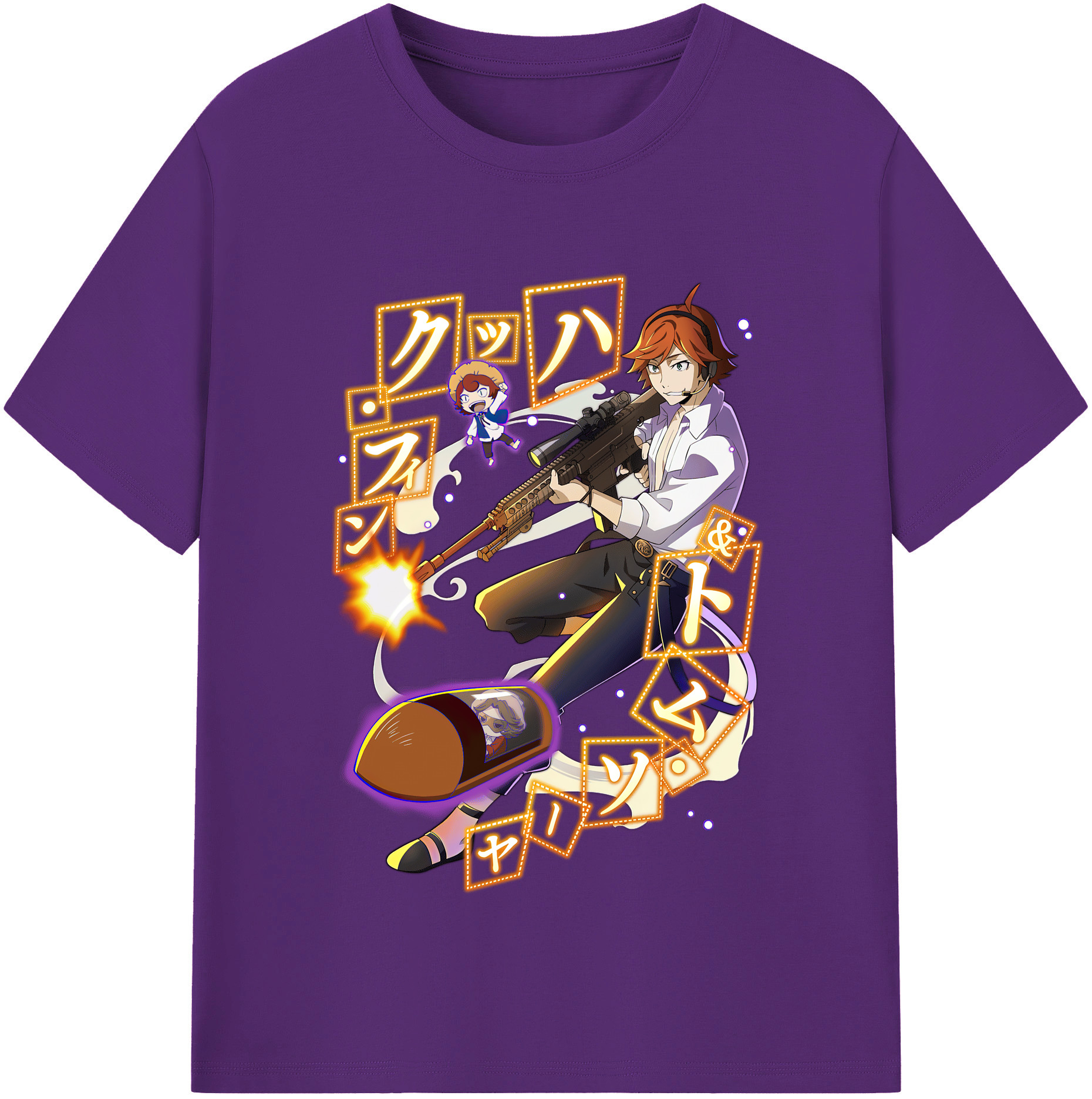 （画像用） 文豪ストレイドッグス Bungo Stray Dogs 綿100％半袖Tシャツ（フロントプリント）