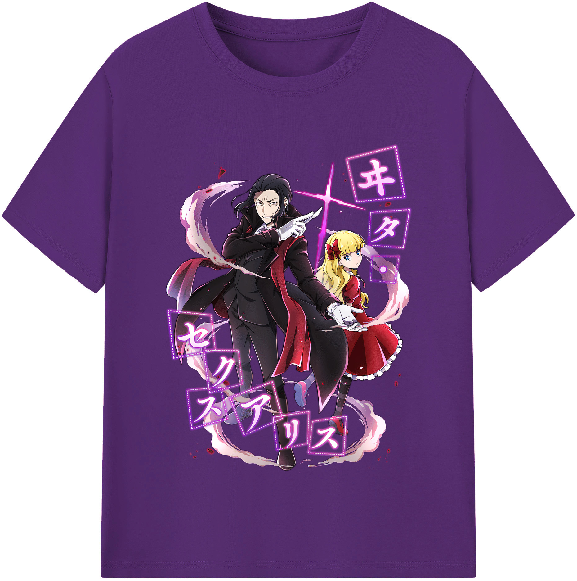 （画像用） 文豪ストレイドッグス Bungo Stray Dogs 綿100％半袖Tシャツ（フロントプリント）