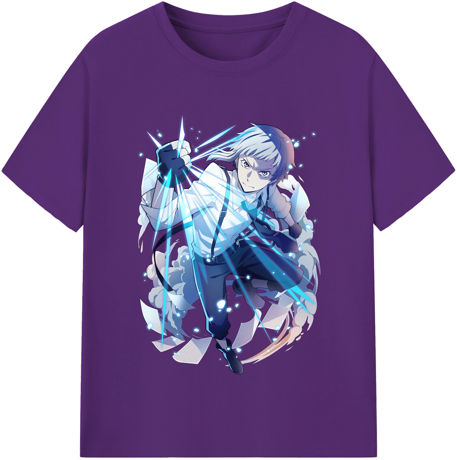 （画像用） 文豪ストレイドッグス Bungo Stray Dogs 綿100％半袖Tシャツ（フロントプリント）