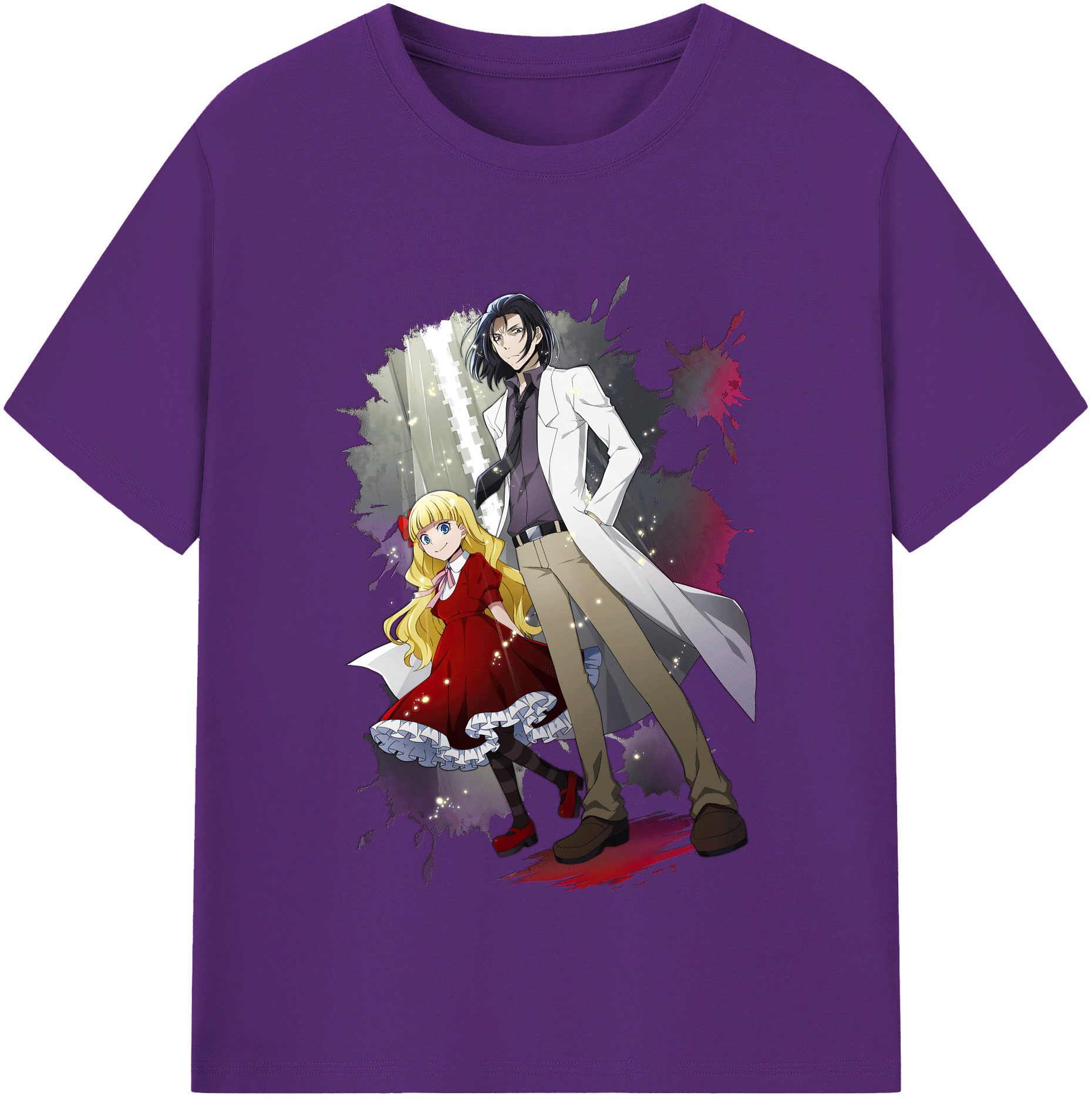 （画像用） 文豪ストレイドッグス Bungo Stray Dogs 綿100％半袖Tシャツ（フロントプリント）
