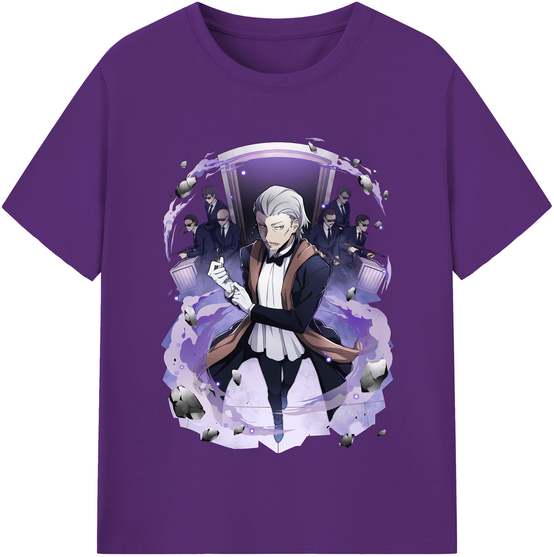 （画像用） 文豪ストレイドッグス Bungo Stray Dogs 綿100％半袖Tシャツ（フロントプリント）