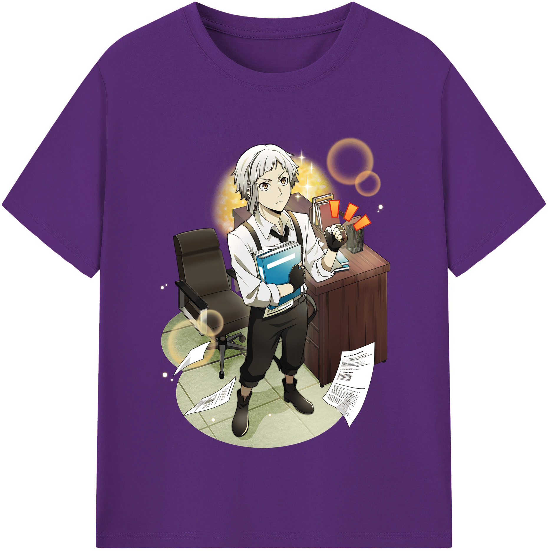 （画像用） 文豪ストレイドッグス Bungo Stray Dogs 綿100％半袖Tシャツ（フロントプリント）