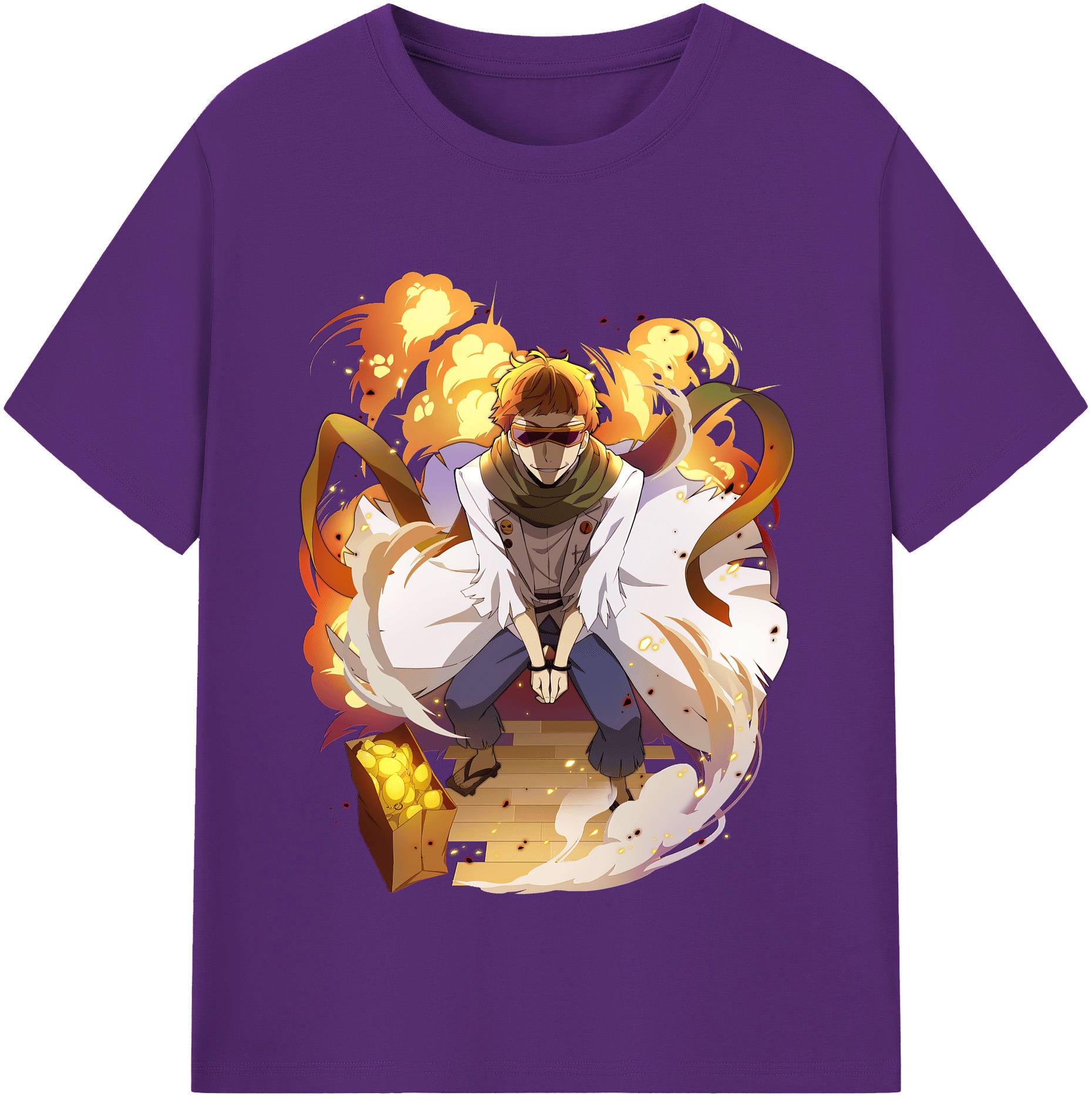 （画像用） 文豪ストレイドッグス Bungo Stray Dogs 綿100％半袖Tシャツ（フロントプリント）