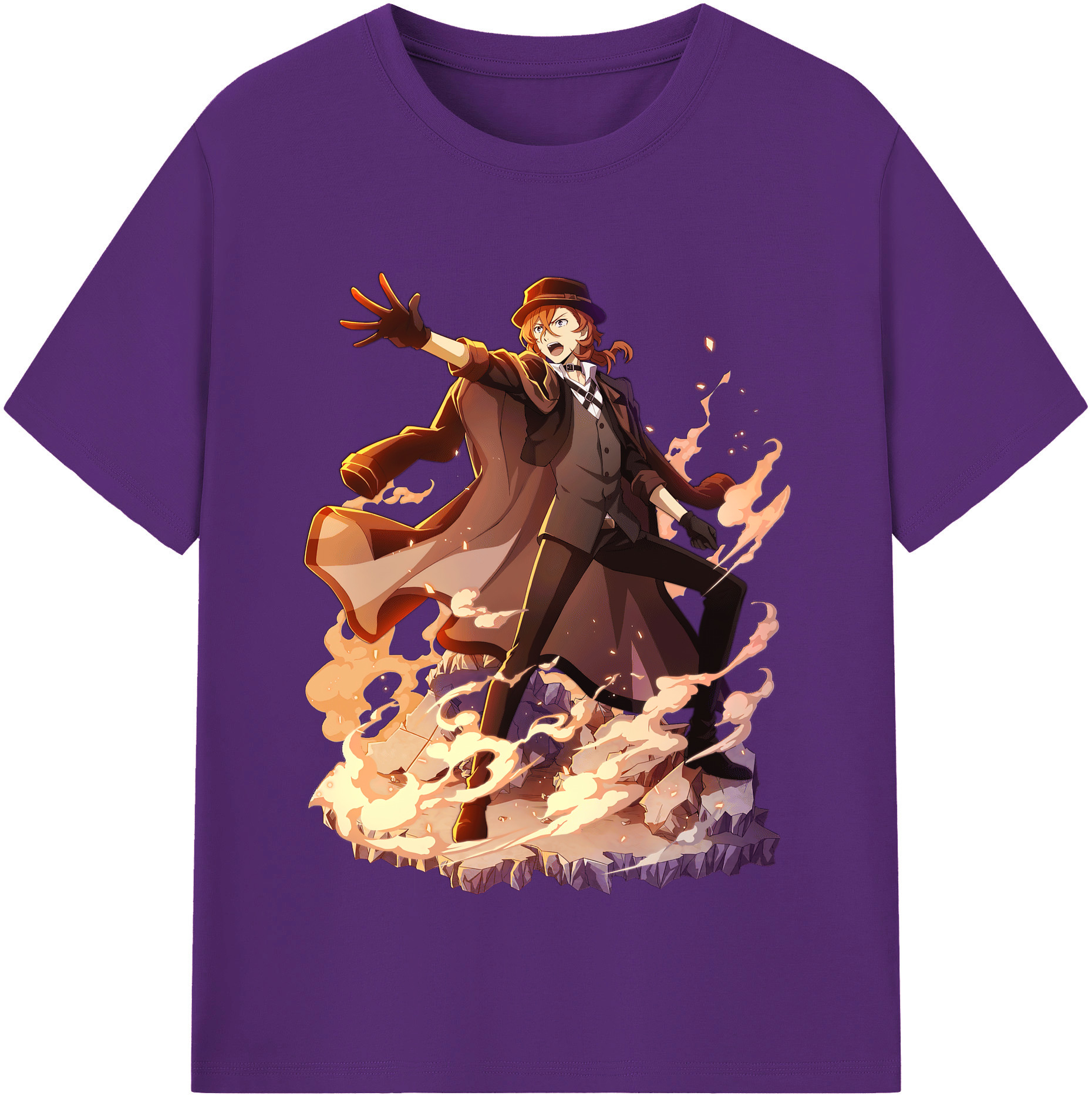 （画像用） 文豪ストレイドッグス Bungo Stray Dogs 綿100％半袖Tシャツ（フロントプリント）