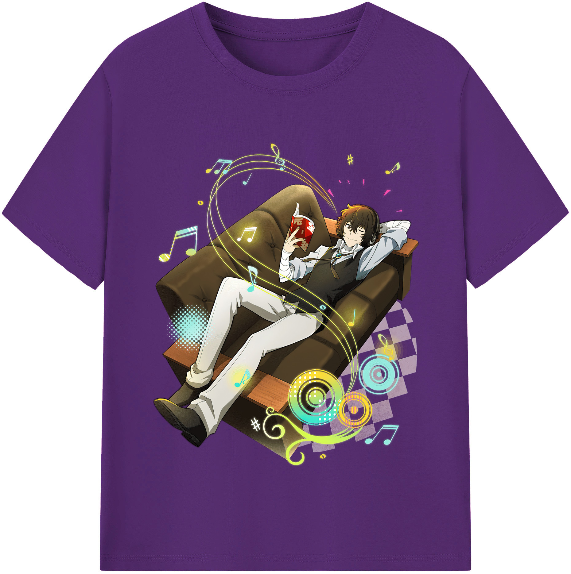 （画像用） 文豪ストレイドッグス Bungo Stray Dogs 綿100％半袖Tシャツ（フロントプリント）