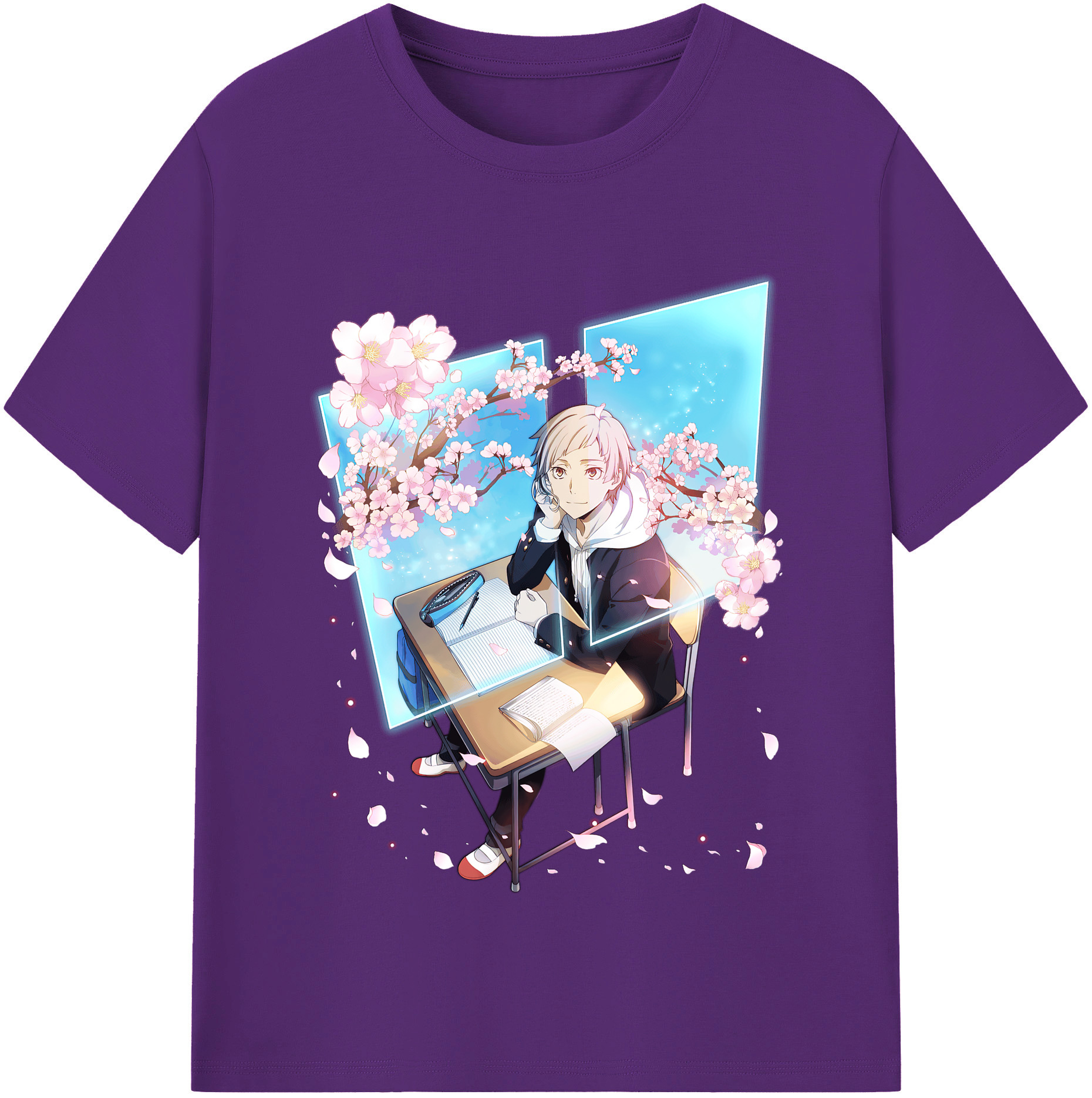 （画像用） 文豪ストレイドッグス Bungo Stray Dogs 綿100％半袖Tシャツ（フロントプリント）