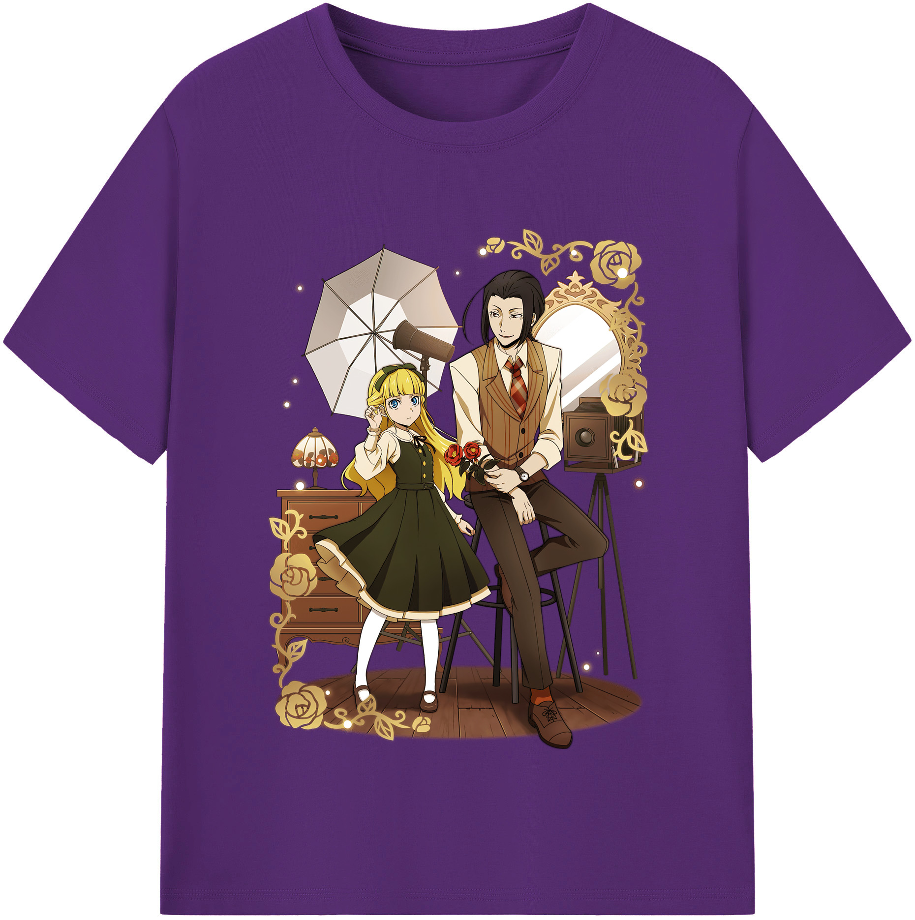 （画像用） 文豪ストレイドッグス Bungo Stray Dogs 綿100％半袖Tシャツ（フロントプリント）
