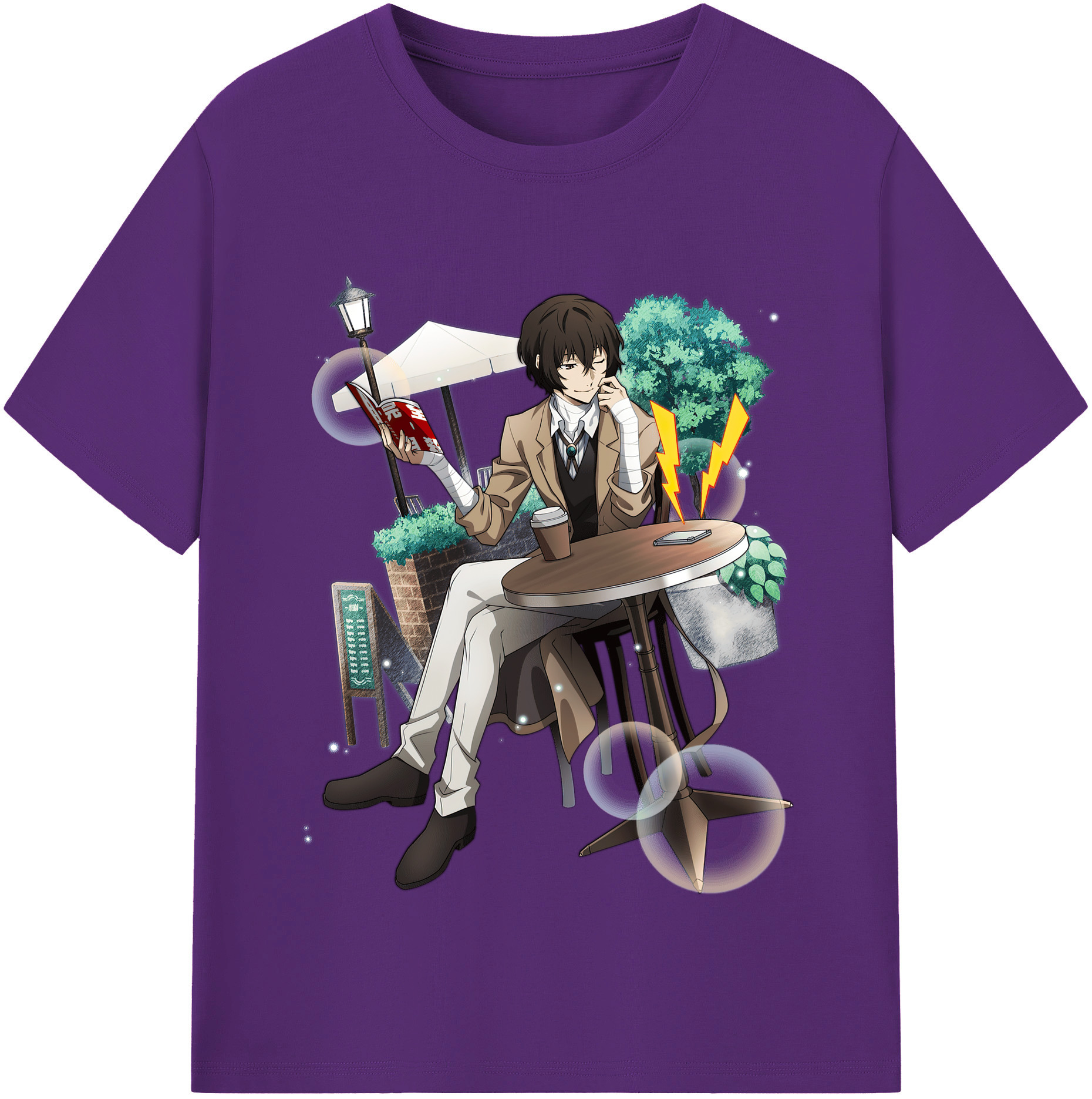 （画像用） 文豪ストレイドッグス Bungo Stray Dogs 綿100％半袖Tシャツ（フロントプリント）