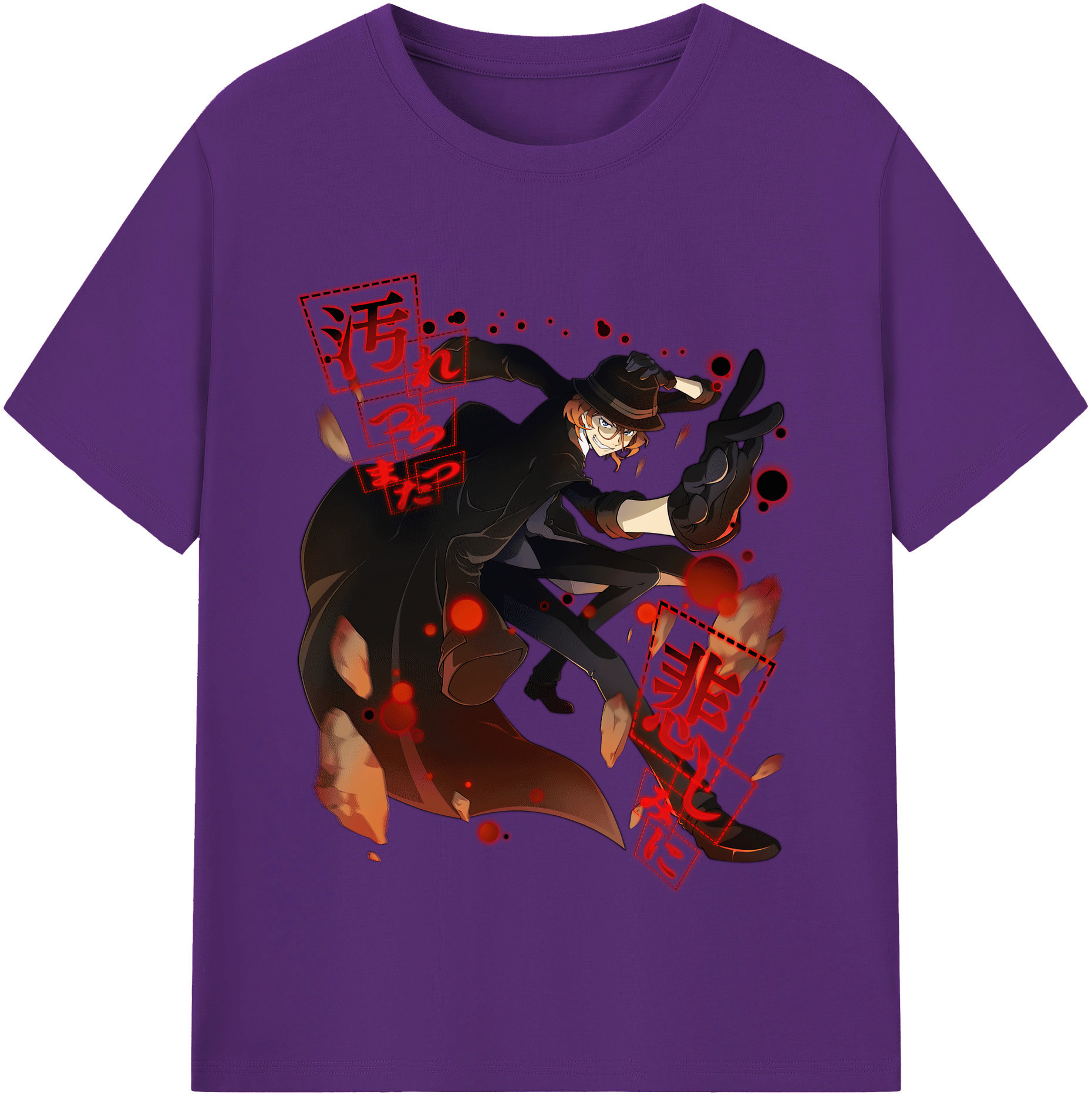 （画像用） 文豪ストレイドッグス Bungo Stray Dogs 綿100％半袖Tシャツ（フロントプリント）