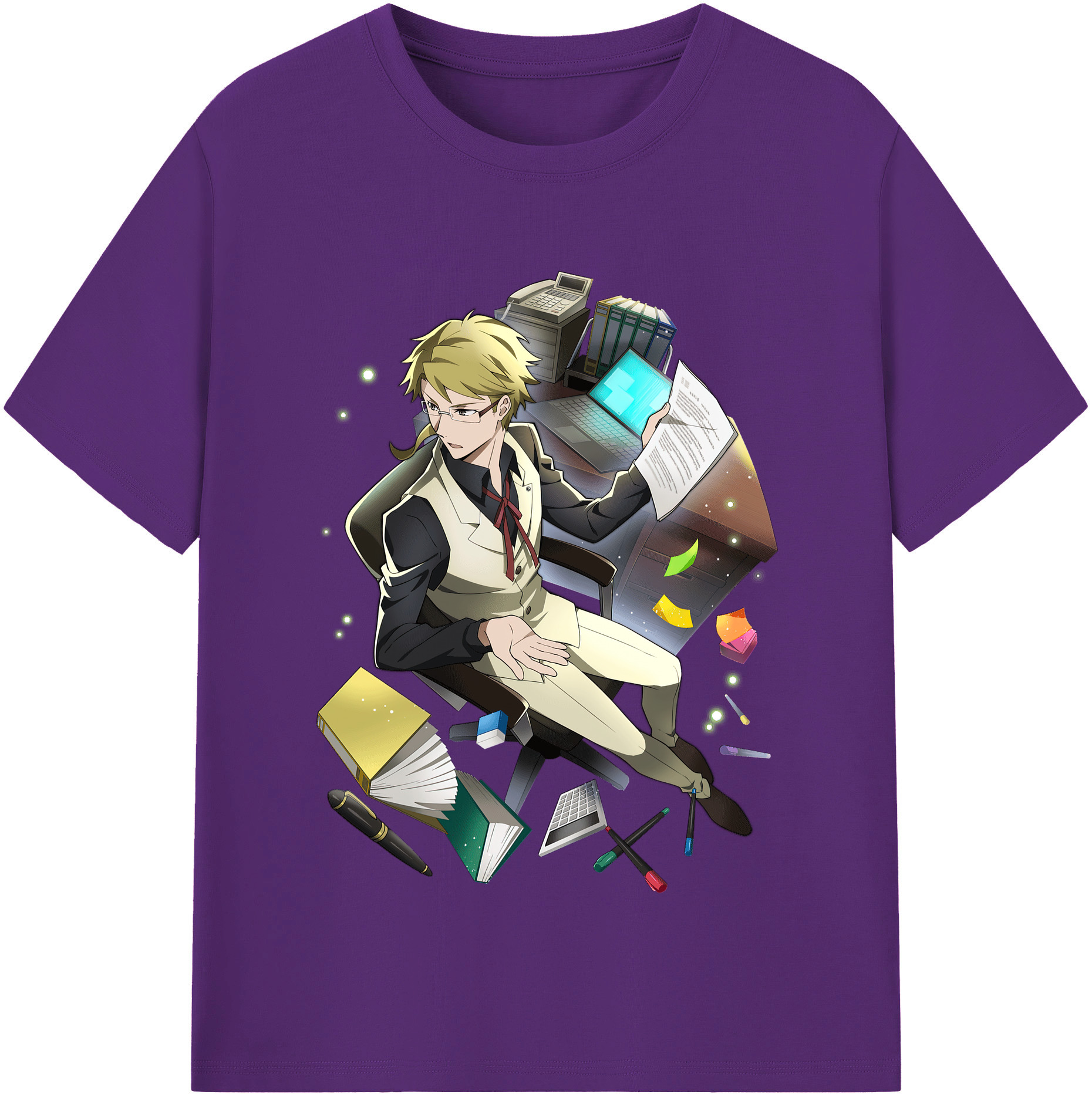 （画像用） 文豪ストレイドッグス Bungo Stray Dogs 綿100％半袖Tシャツ（フロントプリント）