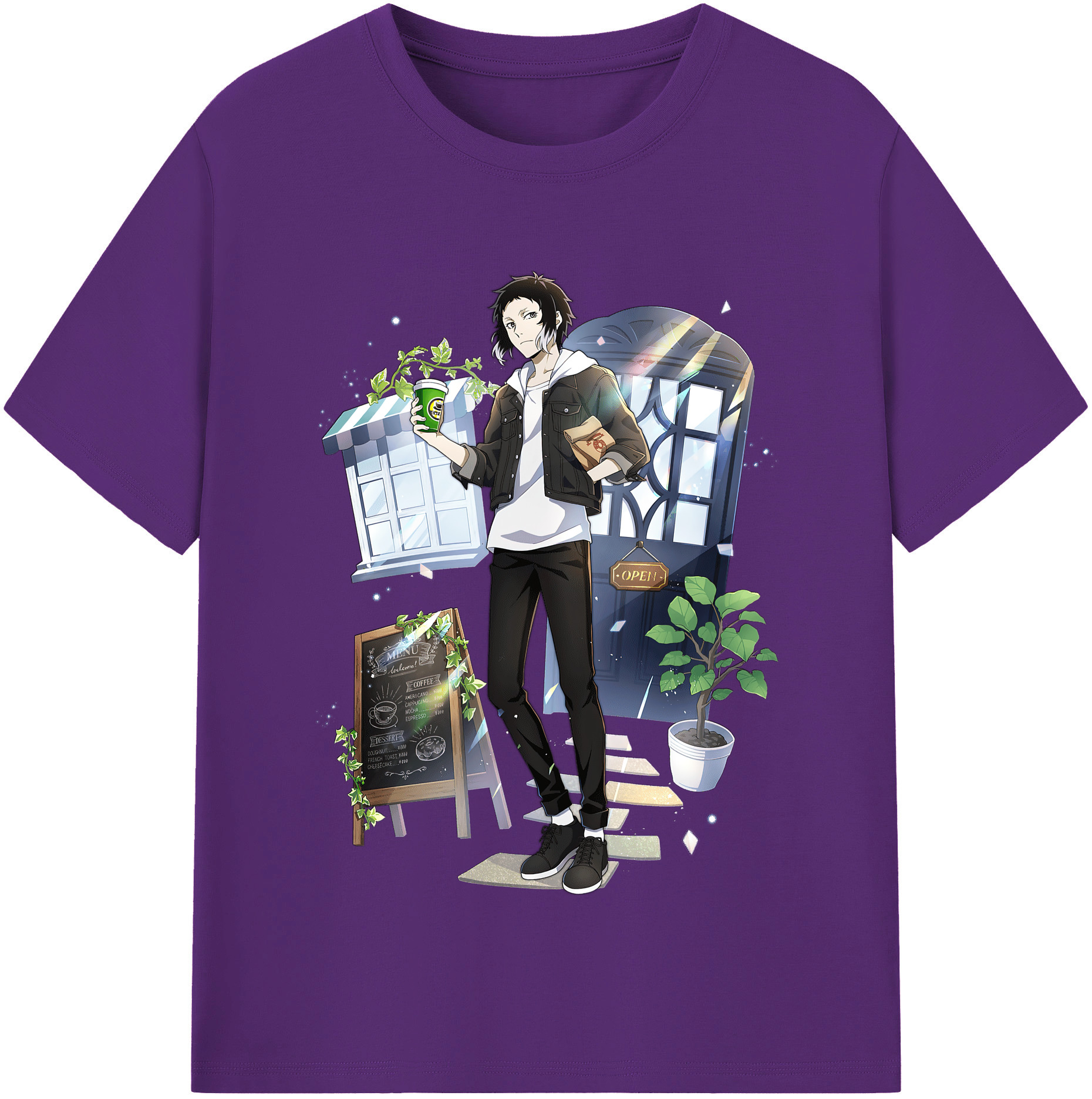 （画像用） 文豪ストレイドッグス Bungo Stray Dogs 綿100％半袖Tシャツ（フロントプリント）