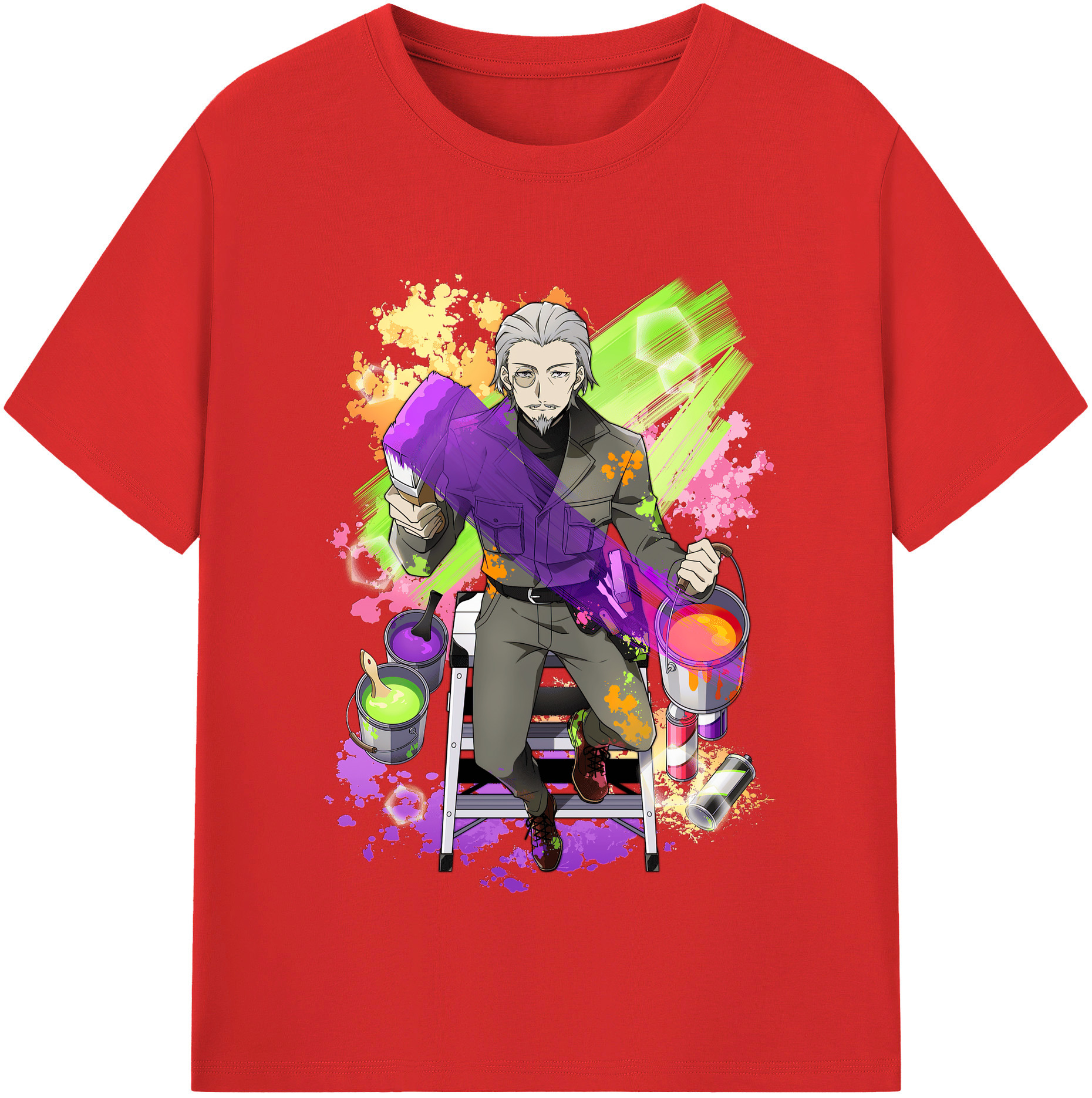 （画像用） 文豪ストレイドッグス Bungo Stray Dogs 綿100％半袖Tシャツ（フロントプリント）
