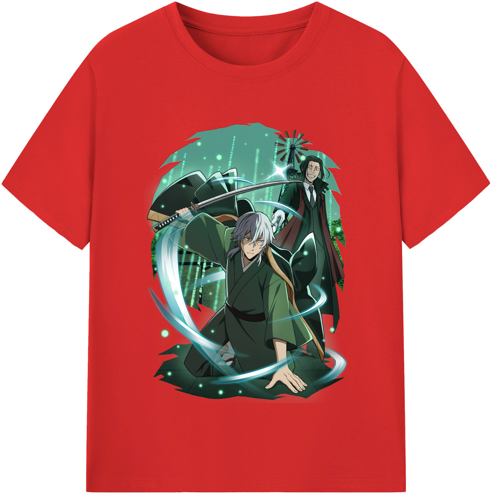 （画像用） 文豪ストレイドッグス Bungo Stray Dogs 綿100％半袖Tシャツ（フロントプリント）