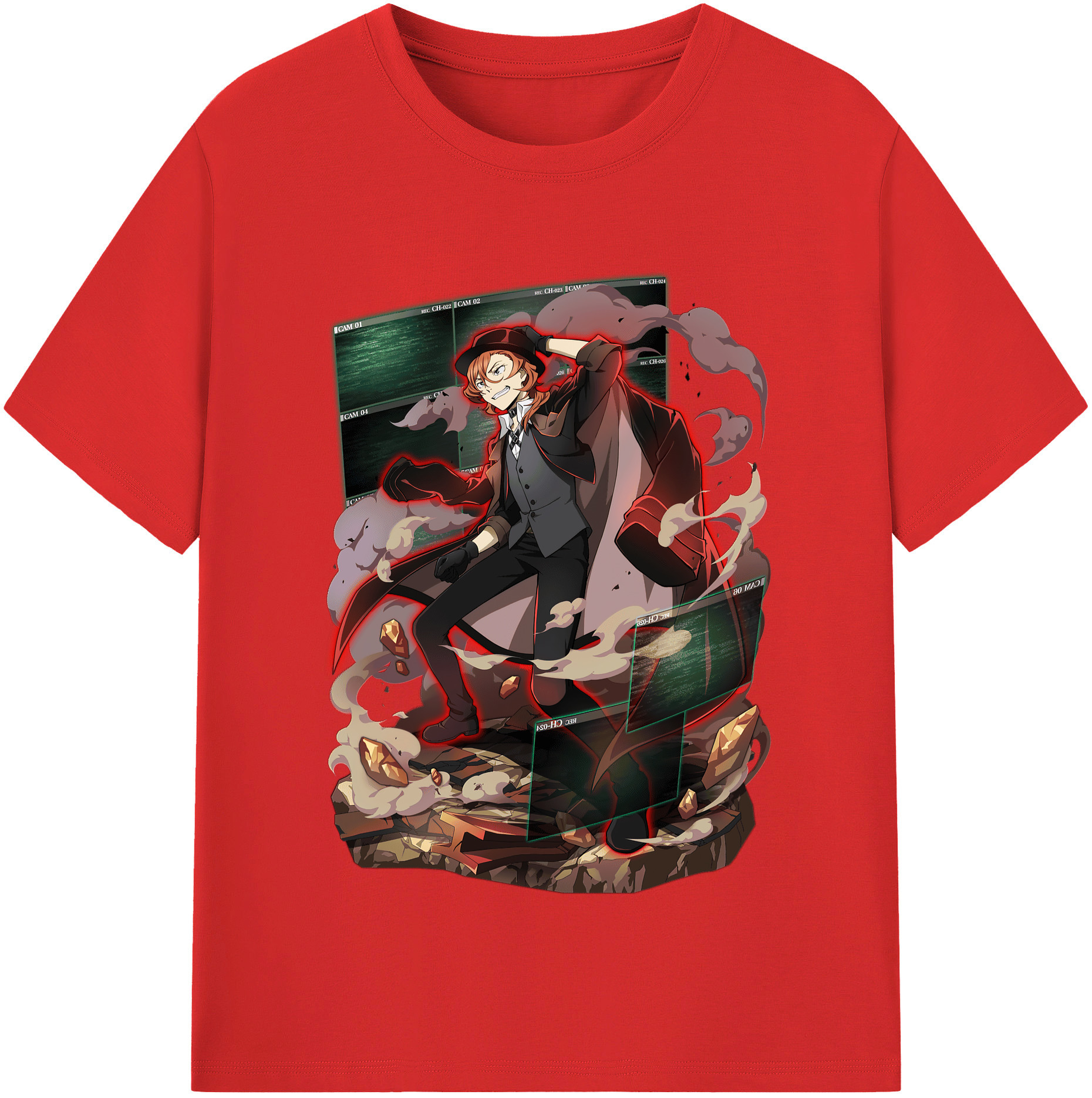 （画像用） 文豪ストレイドッグス Bungo Stray Dogs 綿100％半袖Tシャツ（フロントプリント）