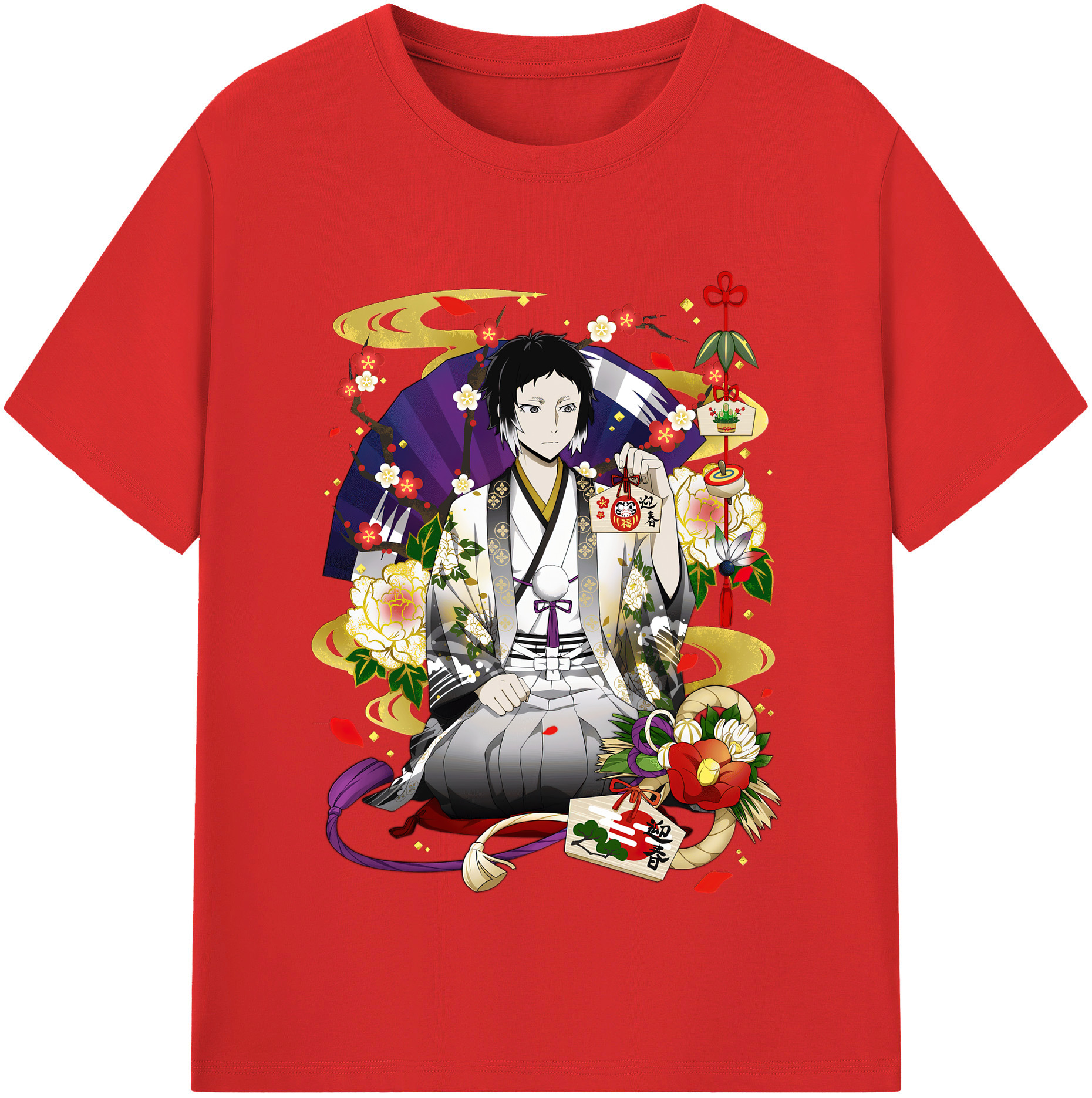 （画像用） 文豪ストレイドッグス Bungo Stray Dogs 綿100％半袖Tシャツ（フロントプリント）